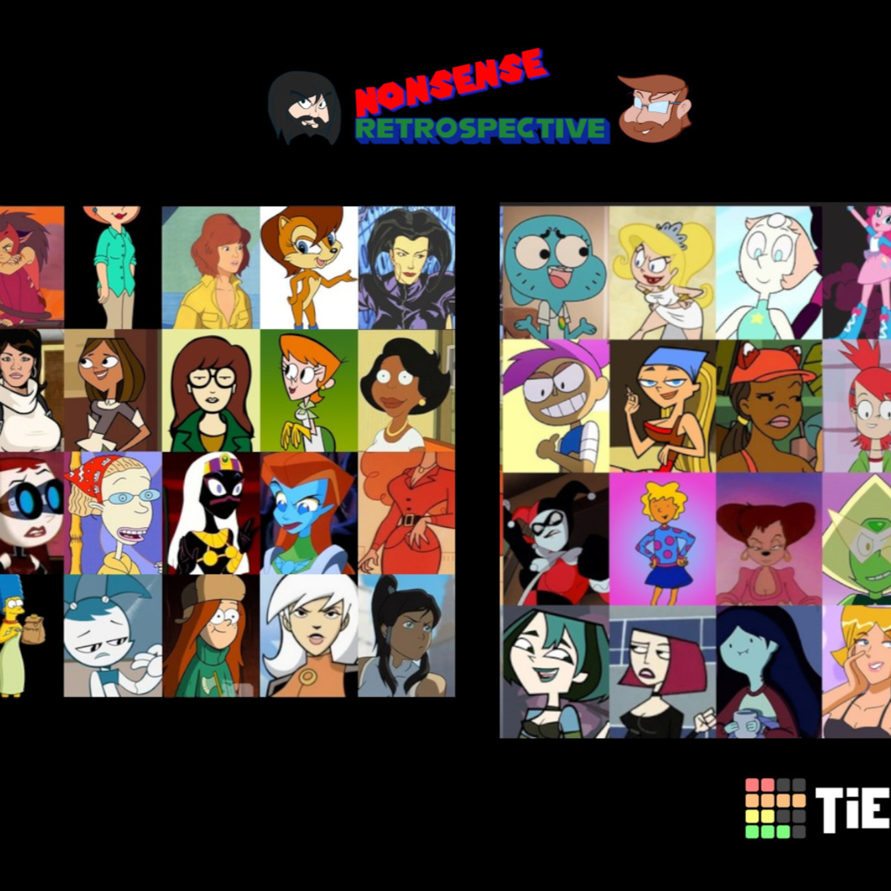 Nonsense Retrospective Episode 143: Cartoon Waifu Tier-list episode artwork