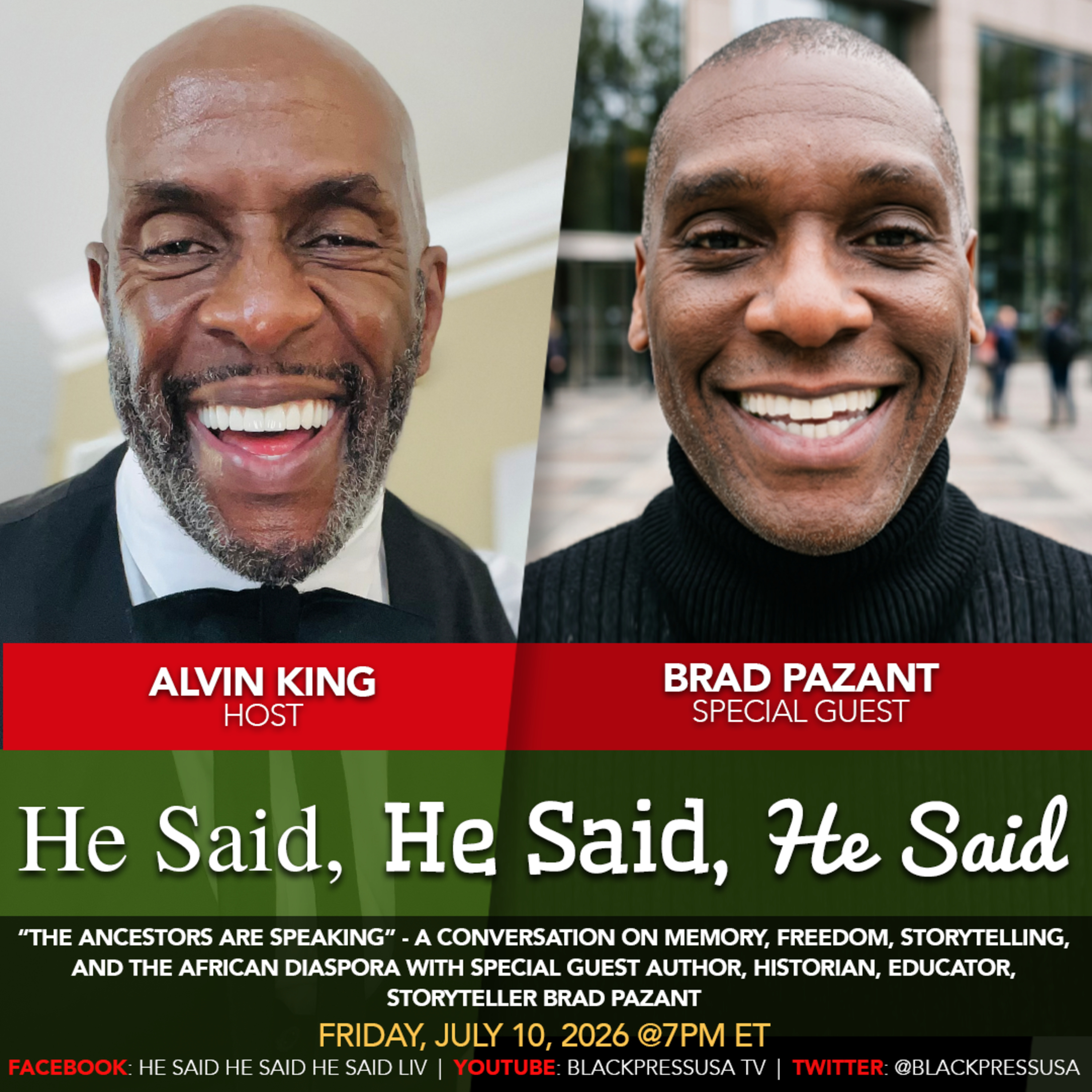 “The Ancestors Are Speaking” - A Conversation on Memory, Freedom, Storytelling, and the African Diaspora with special guest Brad Pazant episode artwork