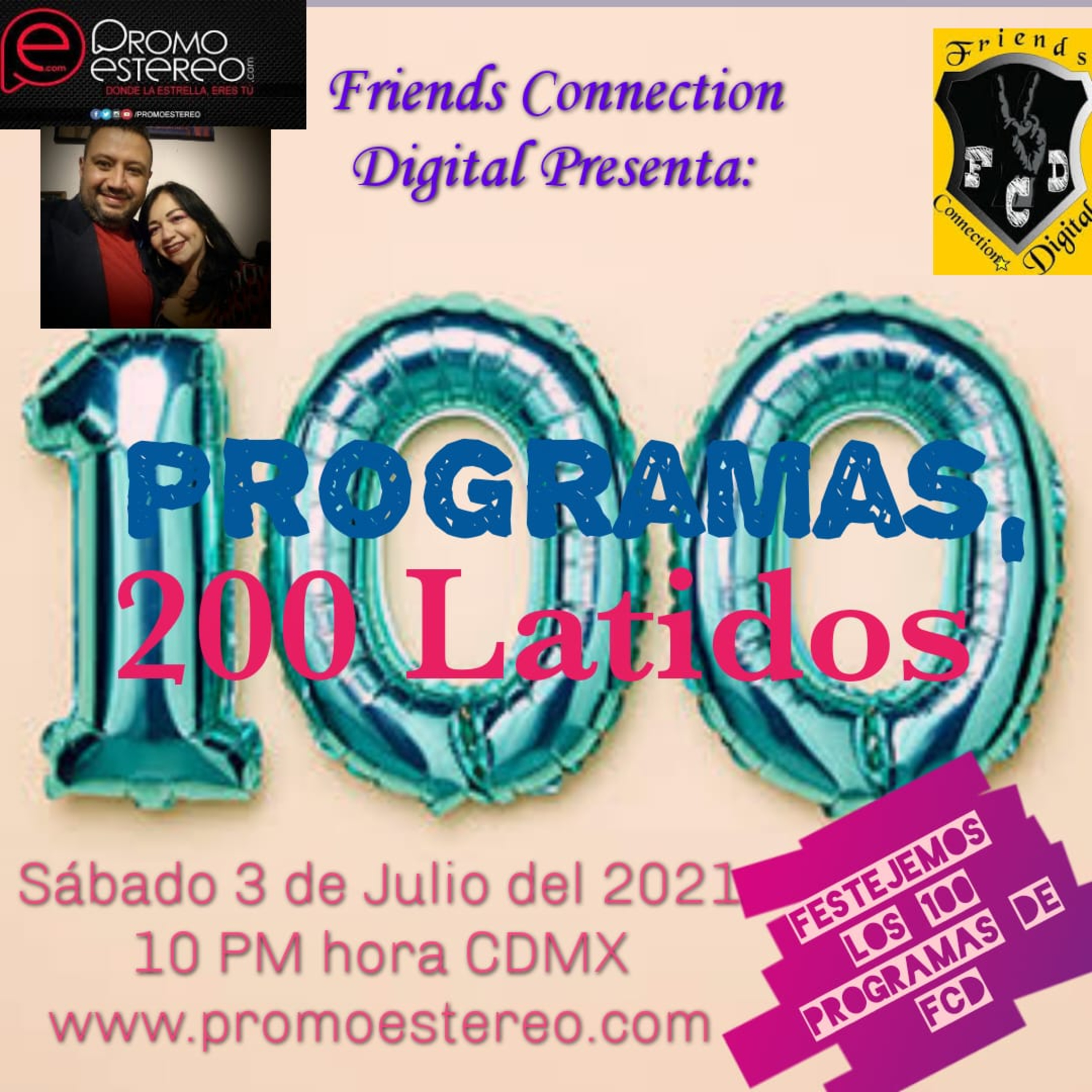"100 PROGRAMAS, 200 LATIDOS" (CÓDIGO: FCD RADIO 100) episode artwork