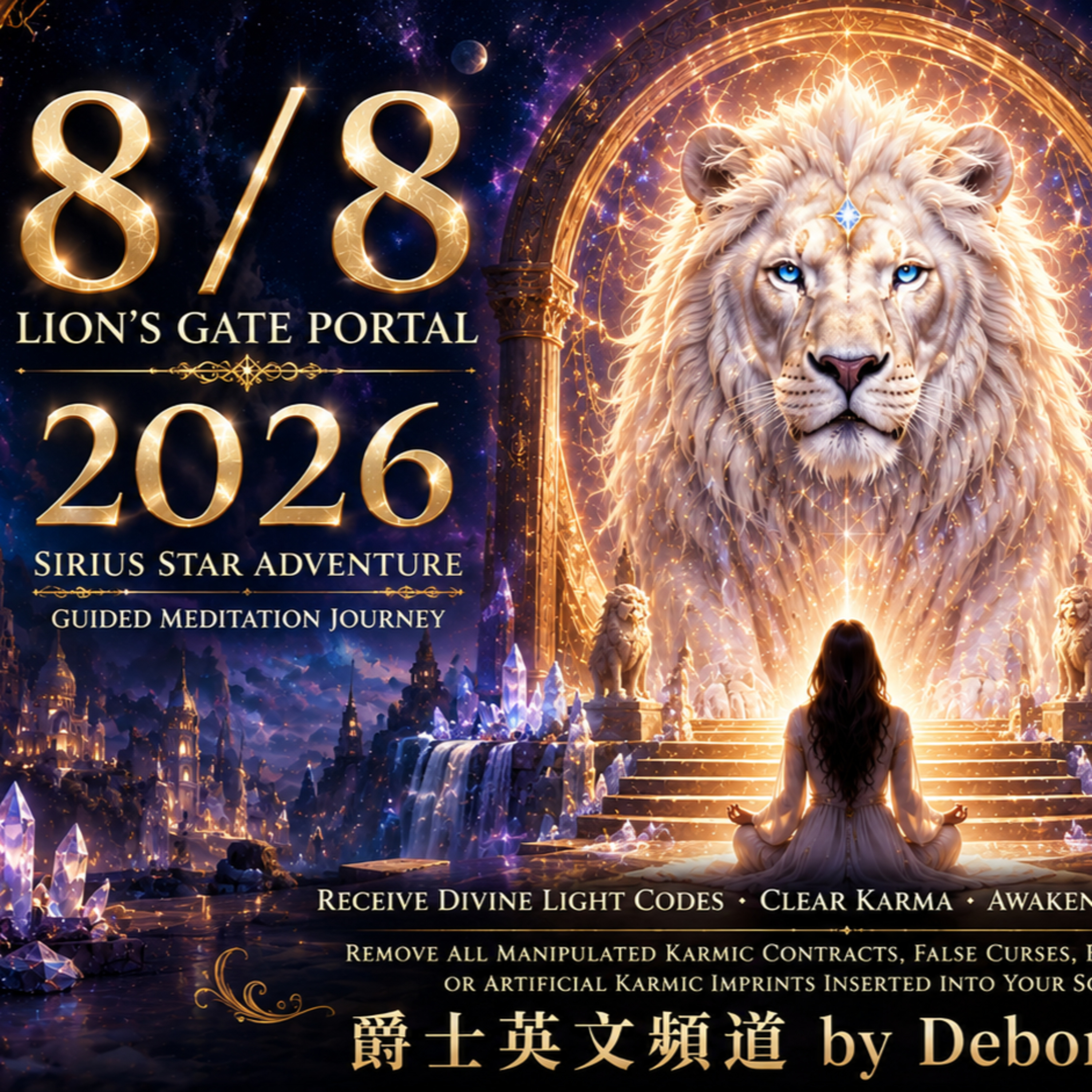 EP178英文版獅子門戶冥想‍♀️Meditation For 8/8 Lion’s Gate Portal Light Codes Update & Akashic Record Restored episode artwork