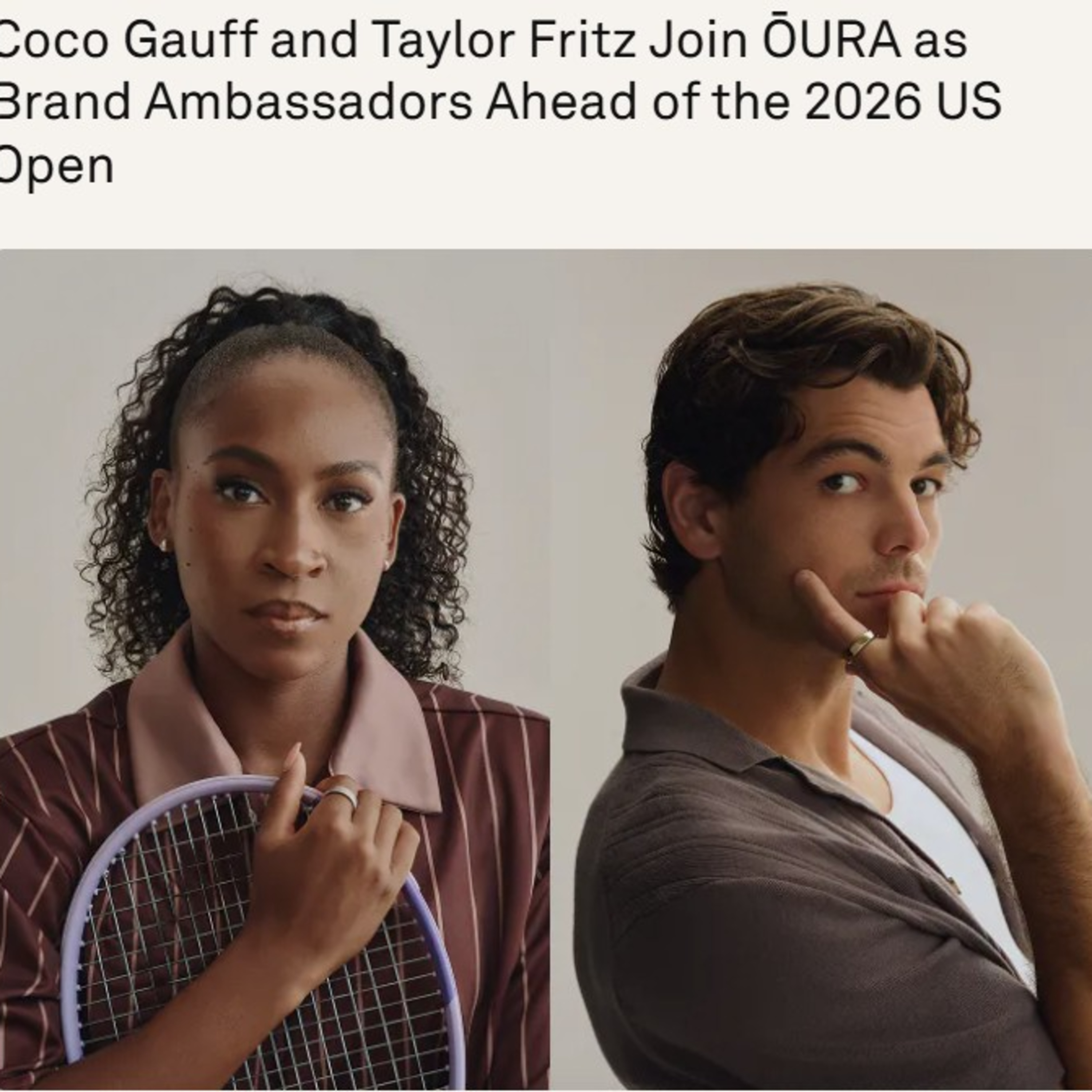 Techstination intvw: Tennis stars Coco Gauff and Taylor Fritz become Oura Ring ambassadors episode artwork
