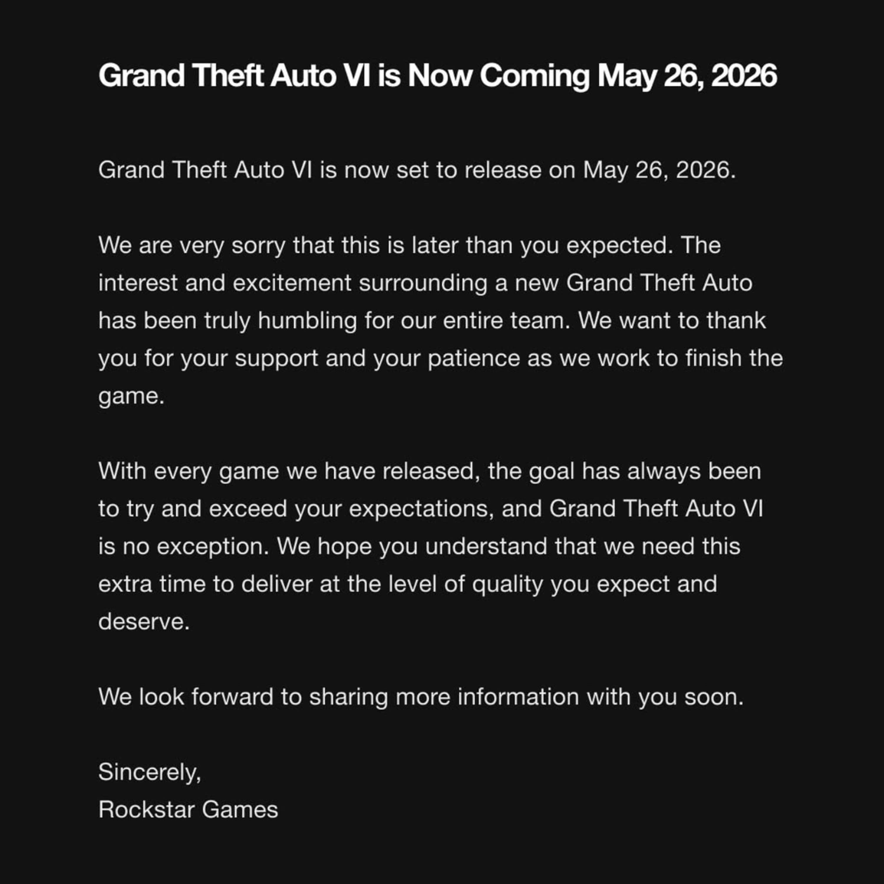 BREAKING: ROCKSTAR GAMES COOKS UP ANOTHER DELAY — GTA 6 NOW DROPPING MAY 26, 2026 episode artwork