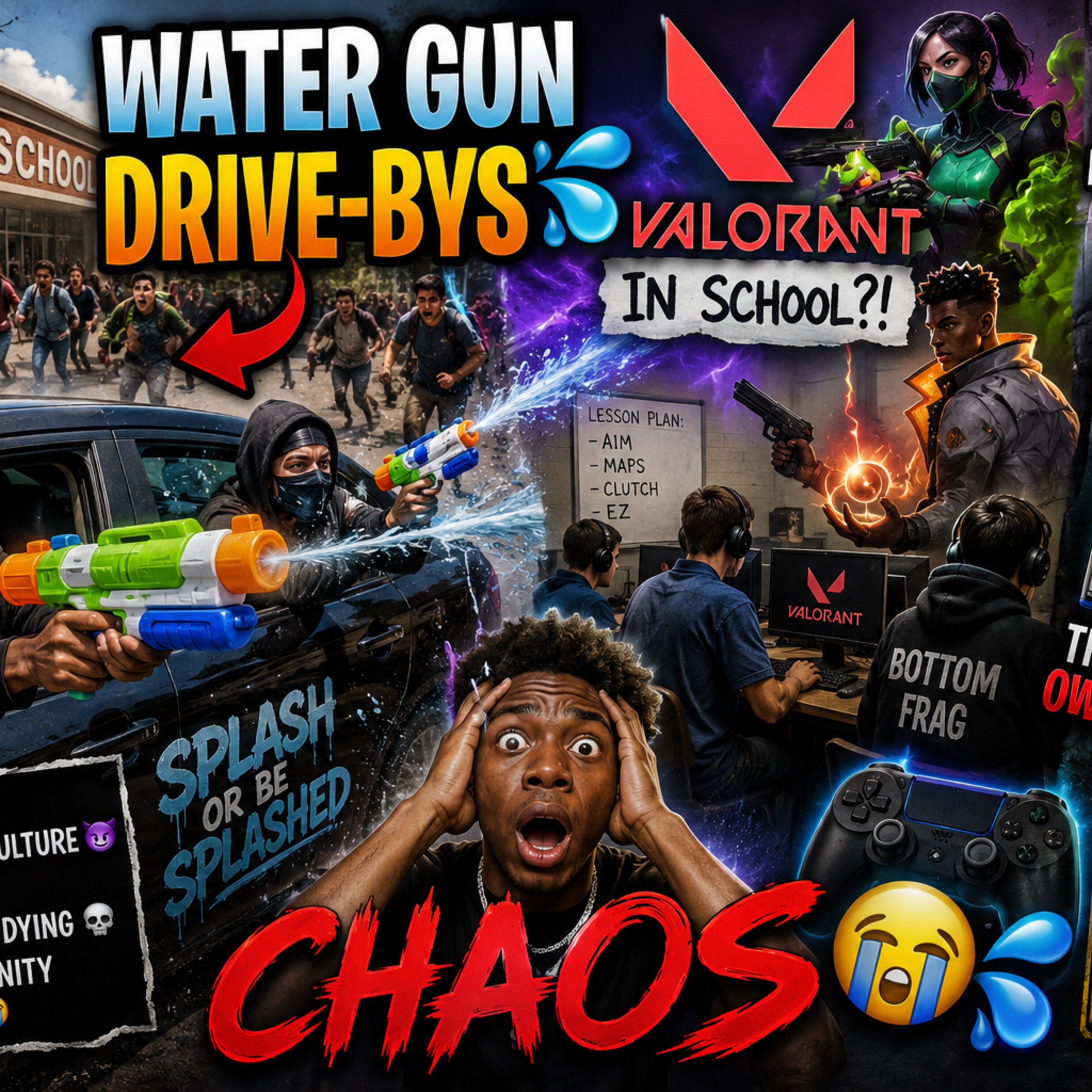 Water Gun Drive-Bys, Valorant in SCHOOL, Sony Killing Physical Games & More CHAOS 😭💦🎮 episode artwork