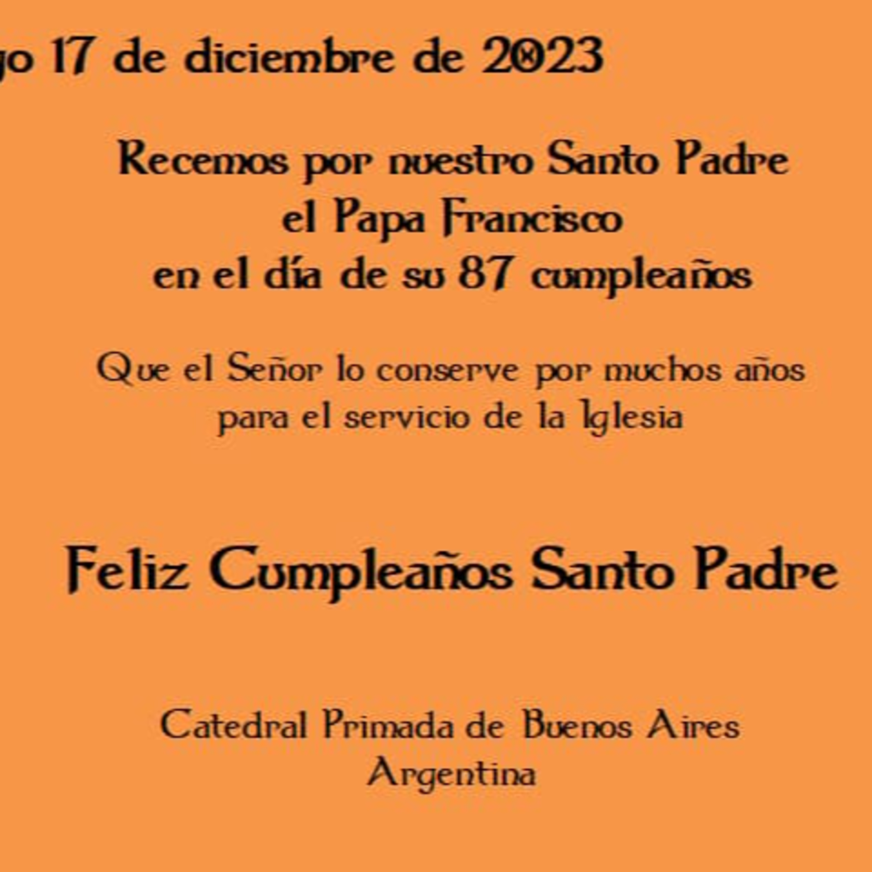 Catedral metropolitana de Buenos Aires. Santa Misa del domingo 14 de diciembre 3º Domingo de Adviento episode artwork