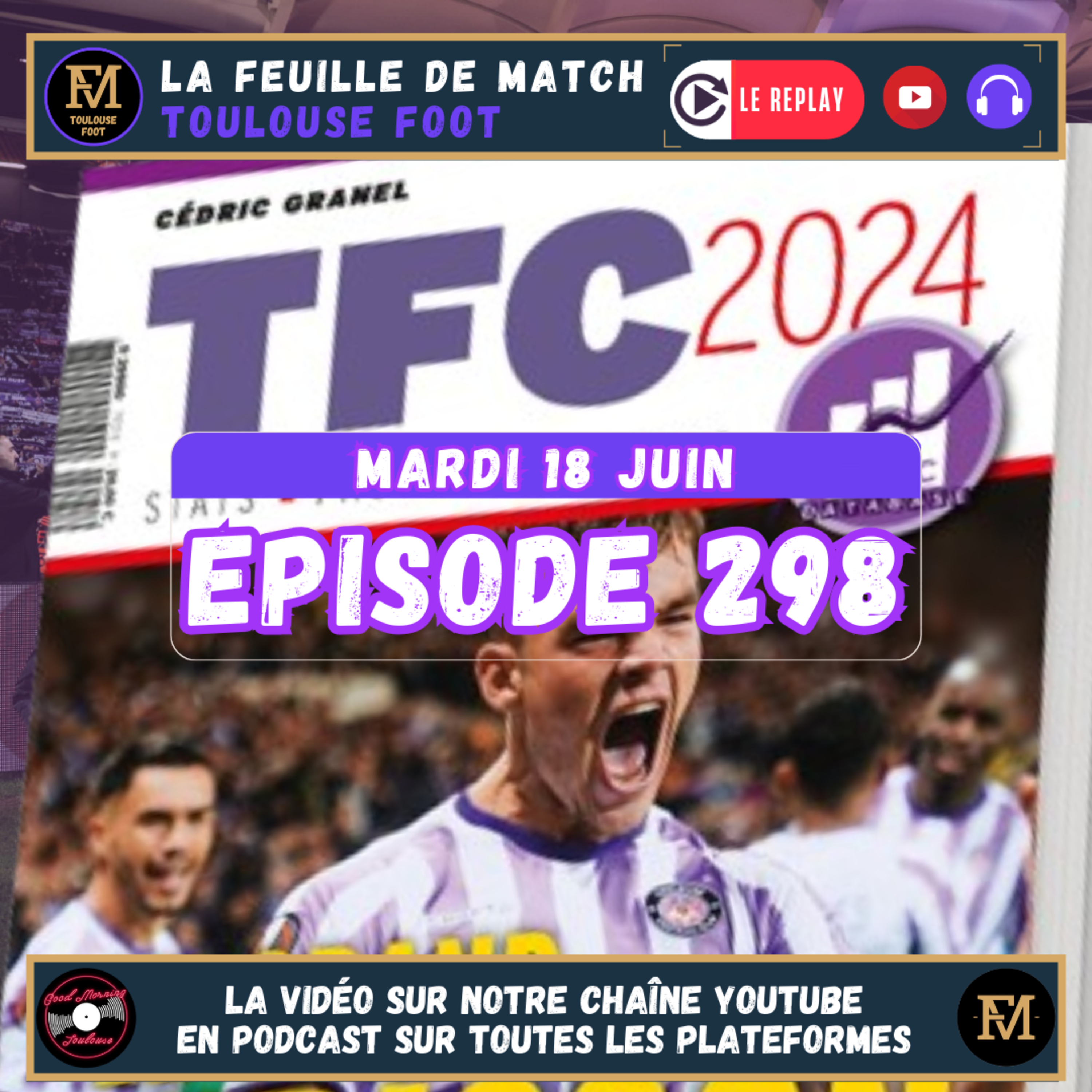 FDM Toulouse Foot Épisode 298 - Le bilan général de la saison - Entretien avec Cédric Granel de TFC Database pour le livre TFC 2024