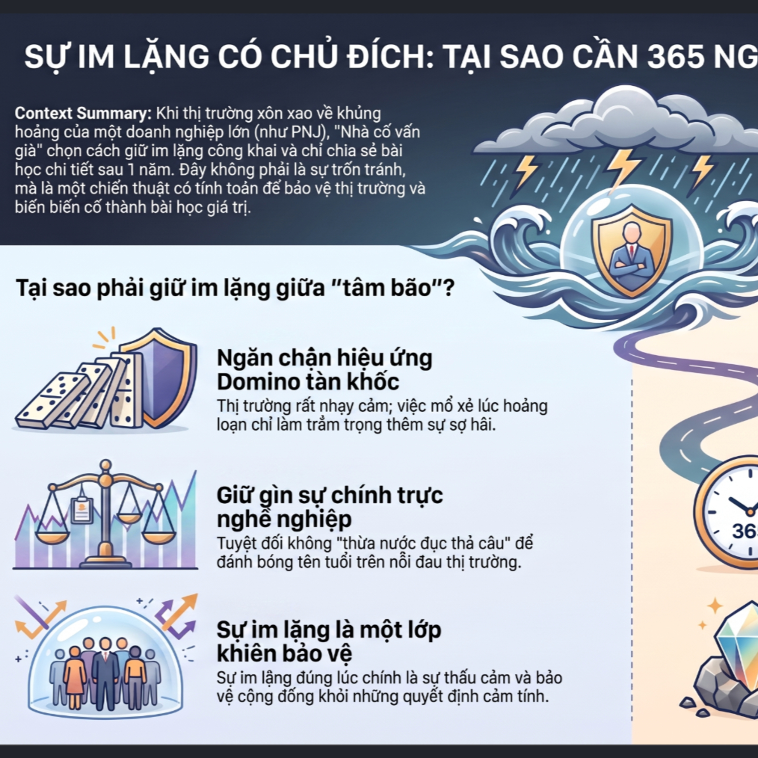 SỰ IM LẶNG CÓ CHỦ ĐÍCH VÀ BÀI HỌC SAU 365 NGÀY