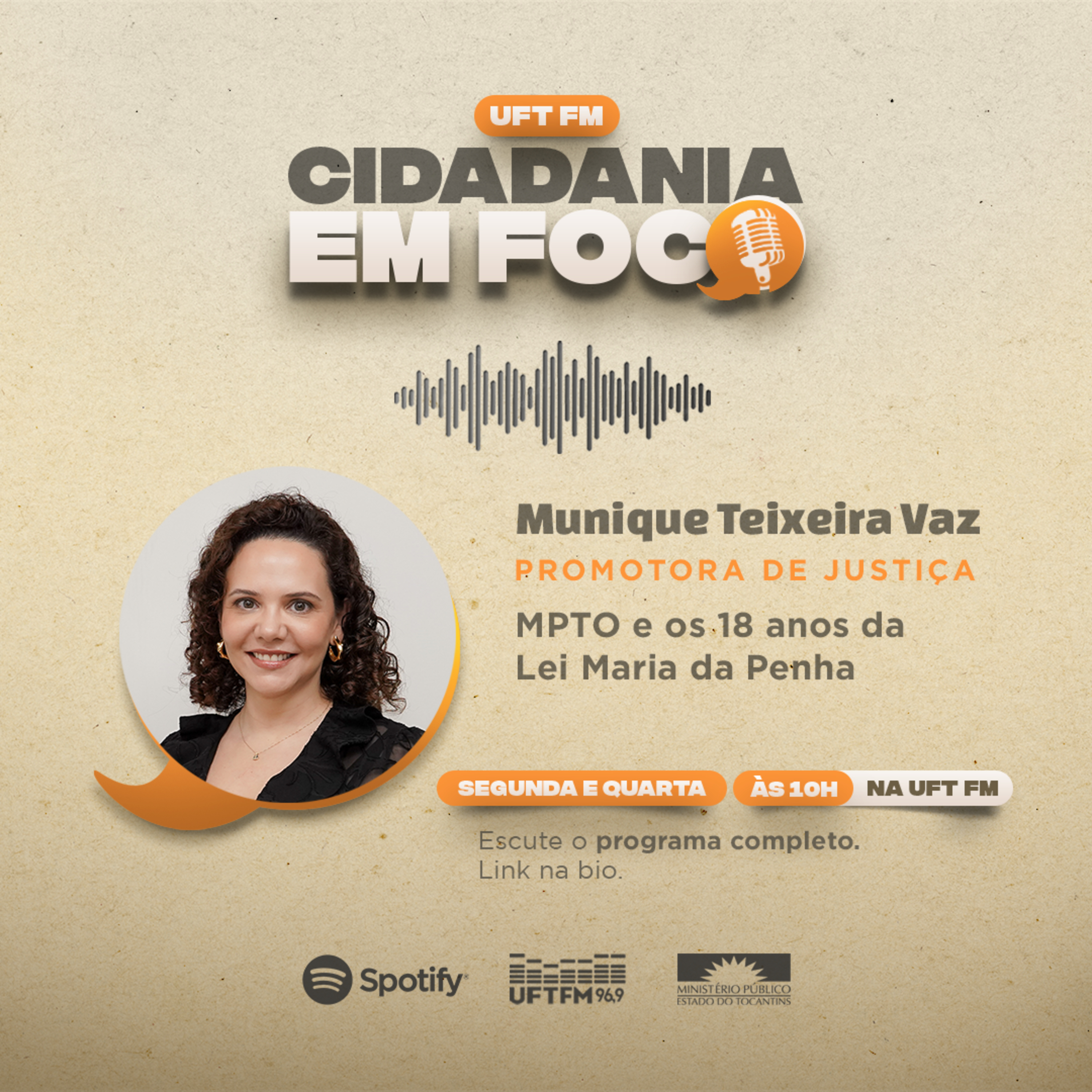 Cidadania em Foco - 19/08/2024 - MPTO e os 18 anos da Lei Maria da Penha - Munique Teixeira Vaz (Promotora de Justiça) episode artwork