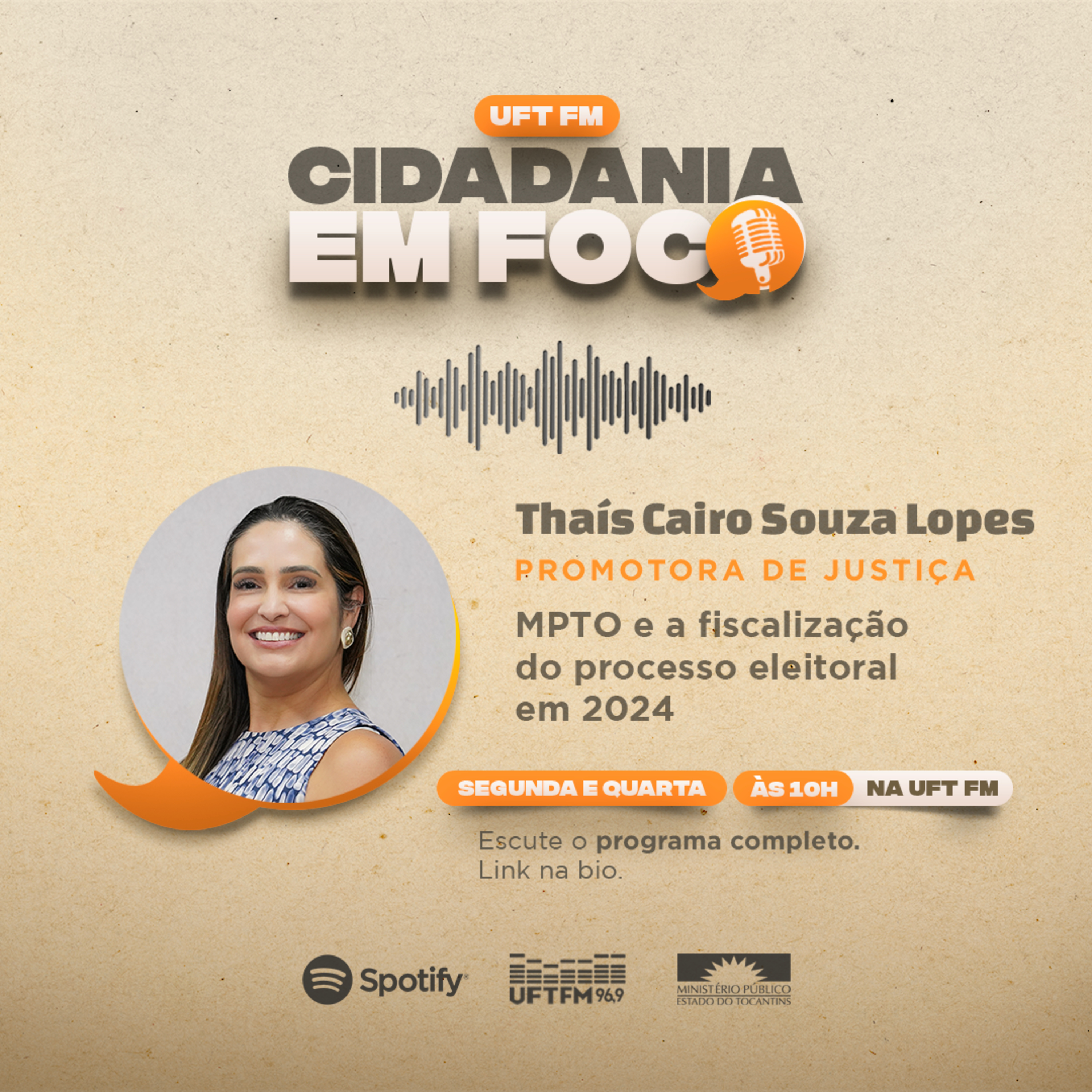 Cidadania em Foco - 30/09/2024 - MPTO e a fiscalização do processo eleitoral em 2024 - Thaís Cairo Souza Lopes (Promotora de Justiça) episode artwork