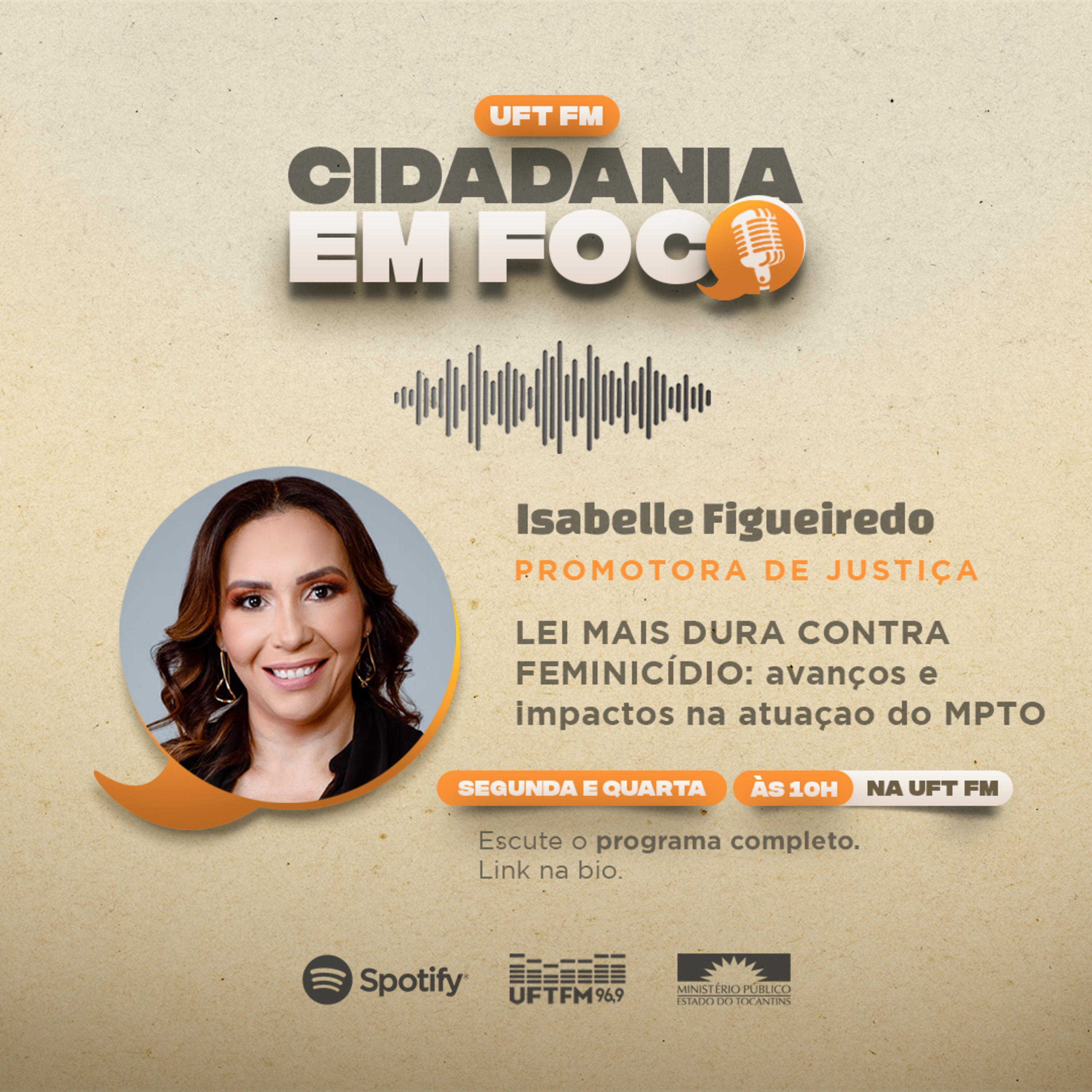 Cidadania em Foco - 28/10/2024 - Lei mais dura contra o feminicídio: avanços e impactos na atuação do MPTO - Isabelle Figueiredo (Promotora de Justiça) episode artwork