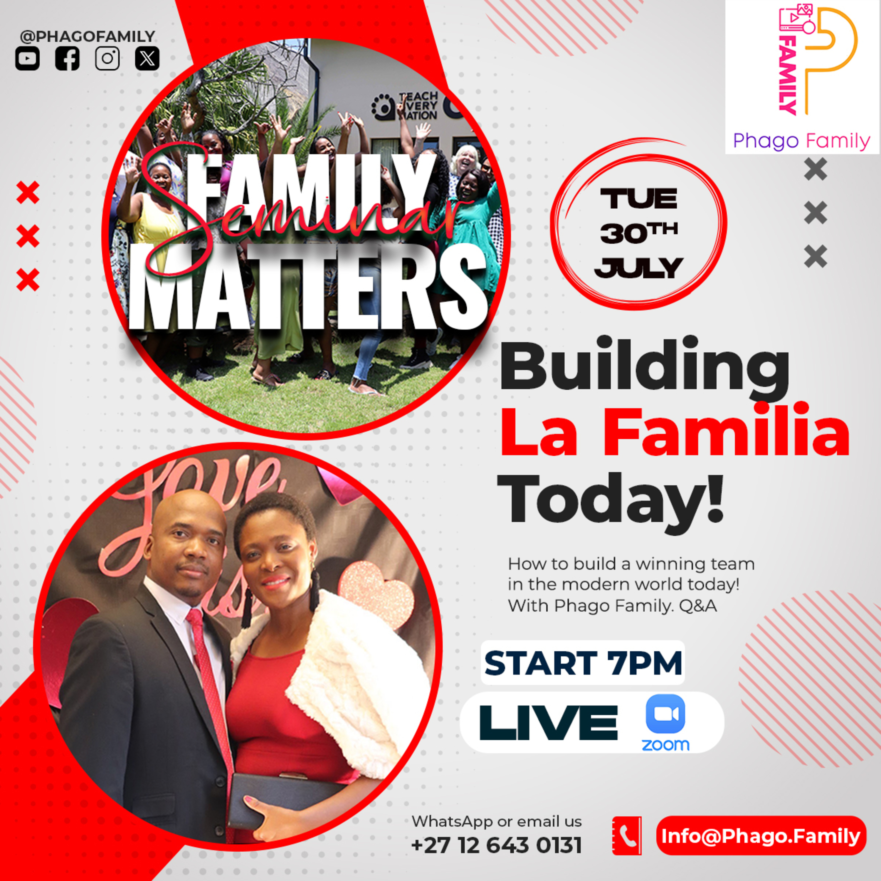 Building La Familia - A Dream Team. Family Matters Seminar