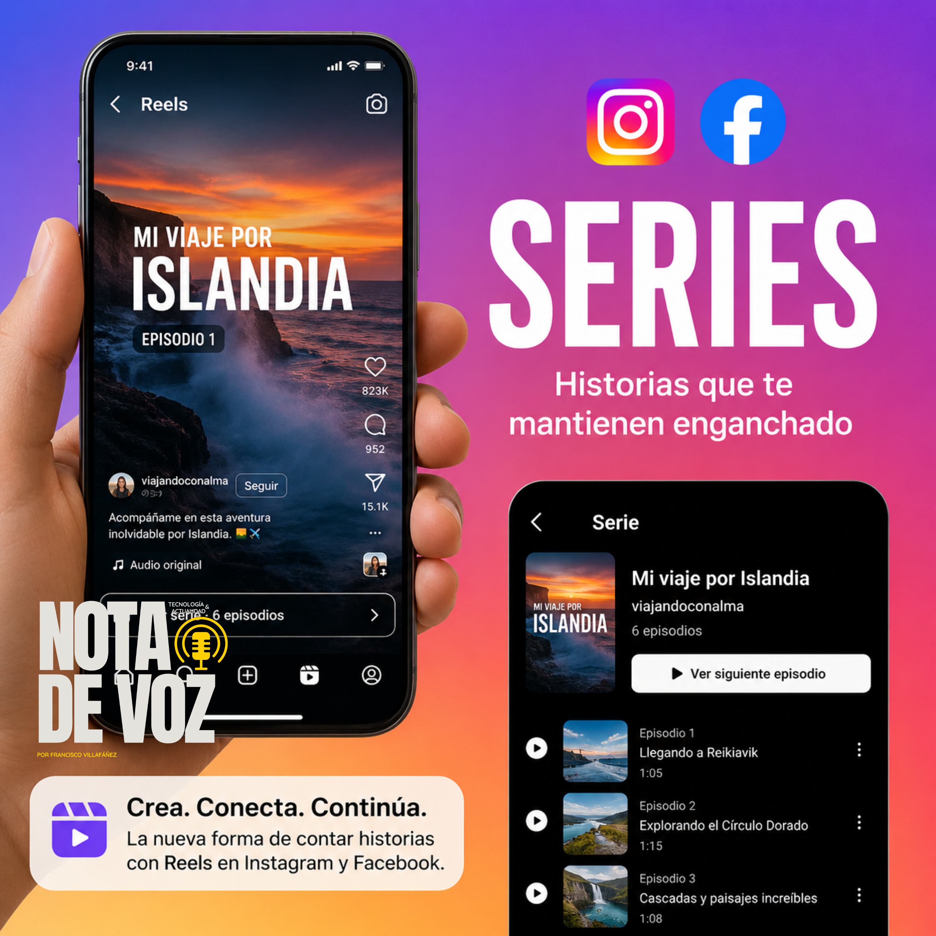 Meta prueba “Series” para Reels episode artwork