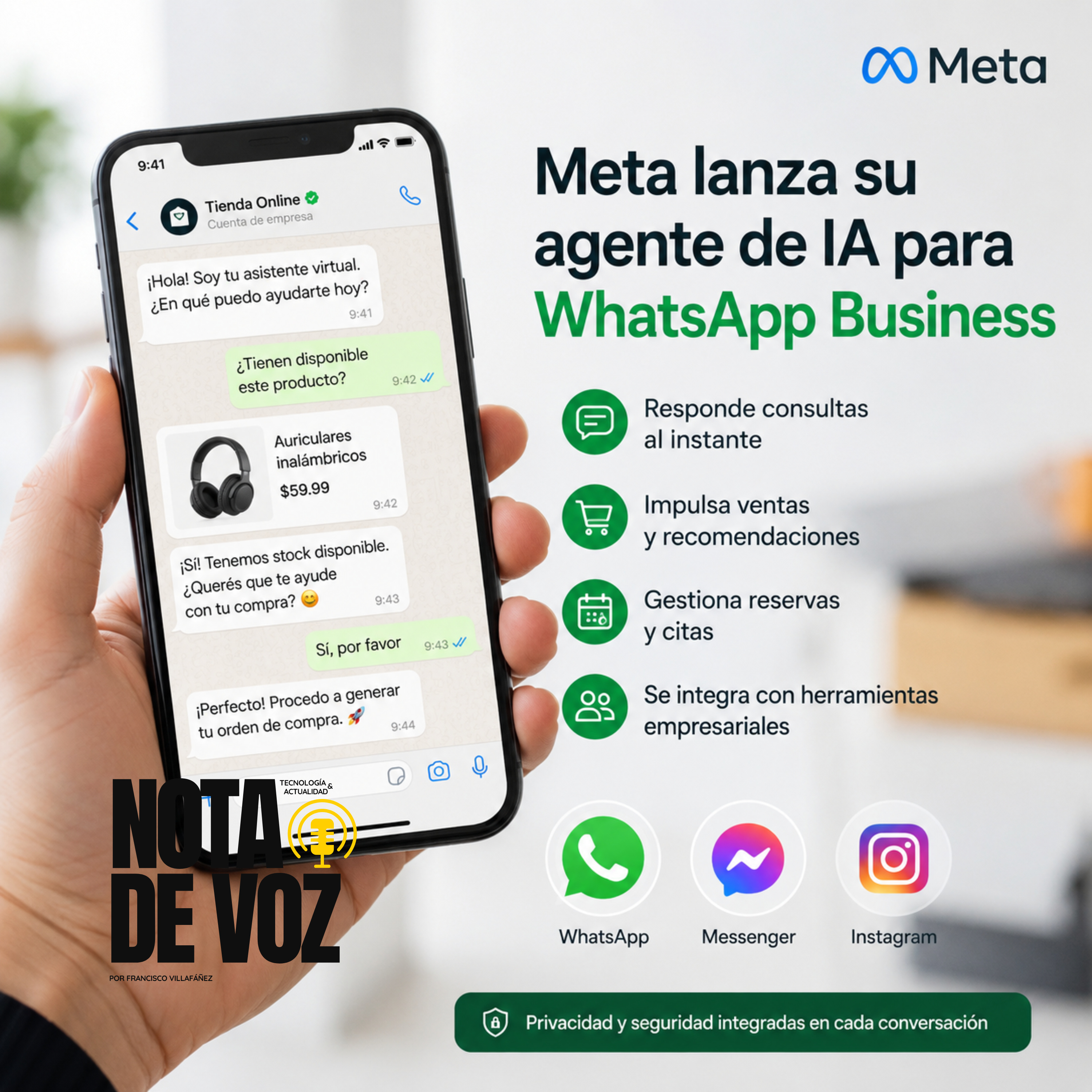 Meta lleva su agente de IA para empresas a todo el mundo a través de WhatsApp episode artwork