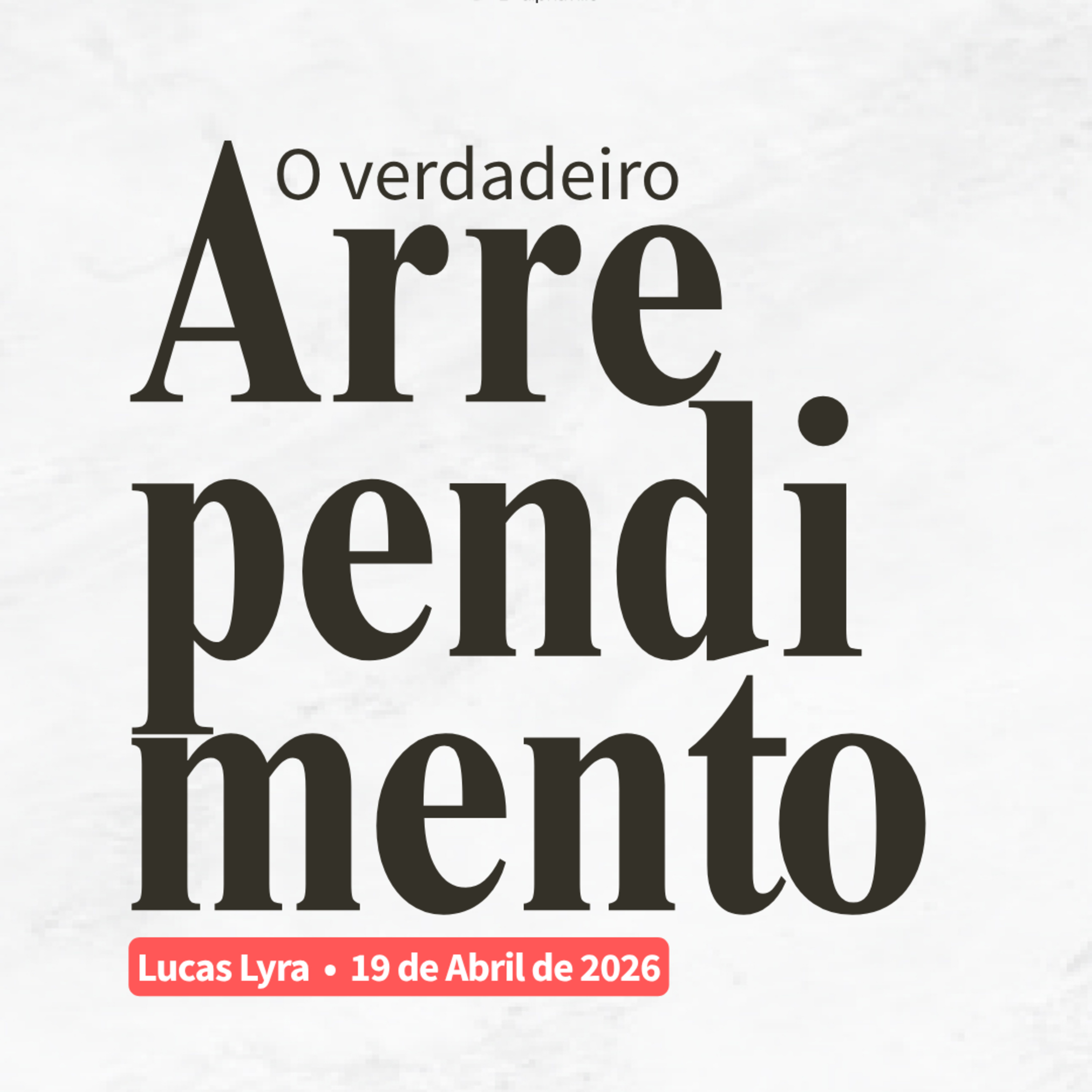 O verdadeiro arrependimento episode artwork
