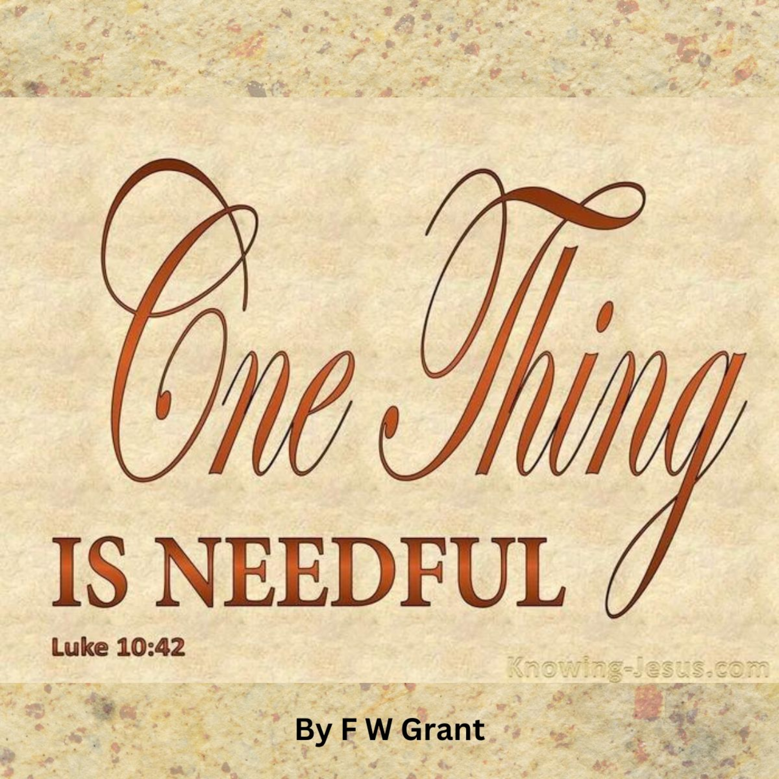 But One Thing is Needful, By F W Grant episode artwork