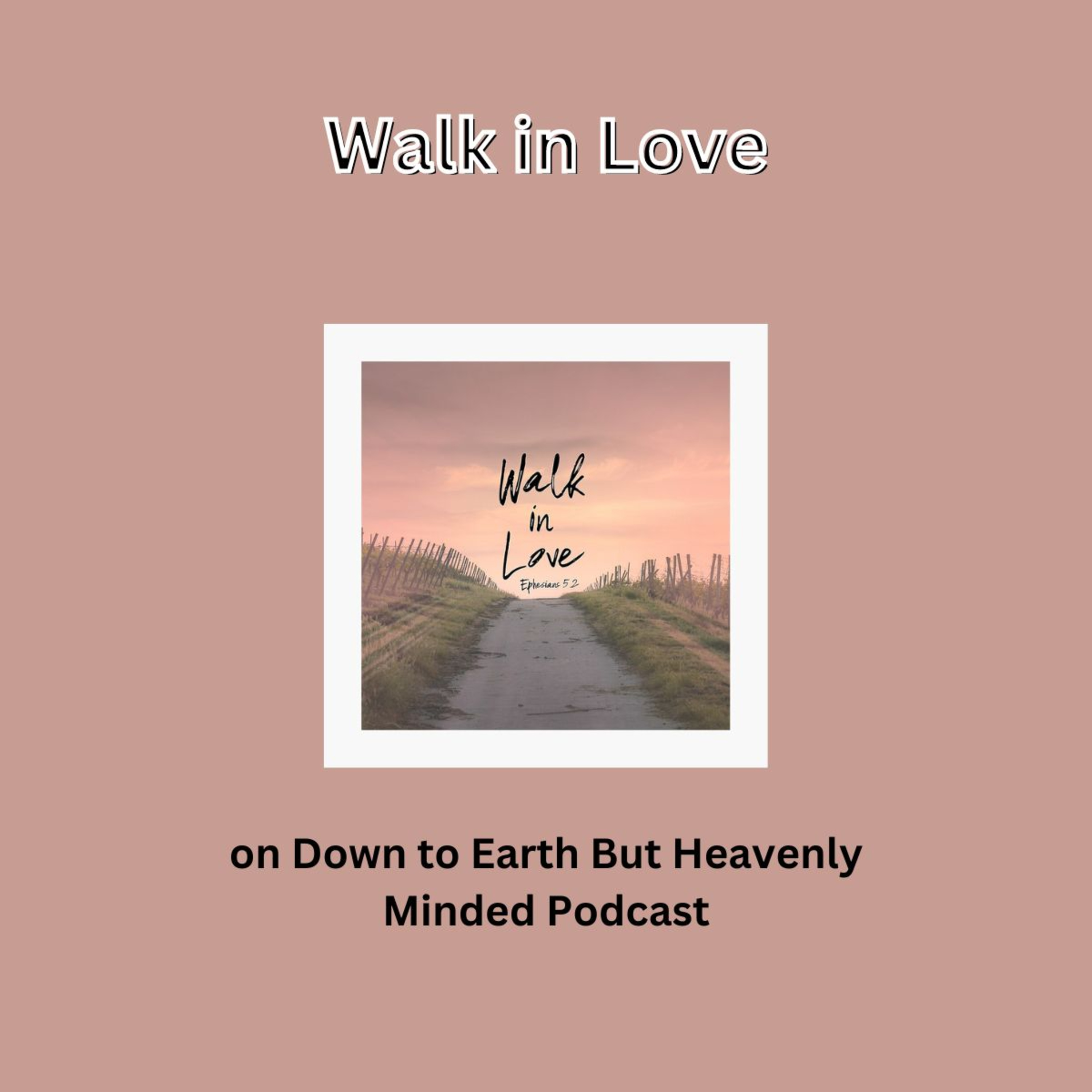 Walk in Love, on Down to Earth But Heavenly Minded Podcast episode artwork