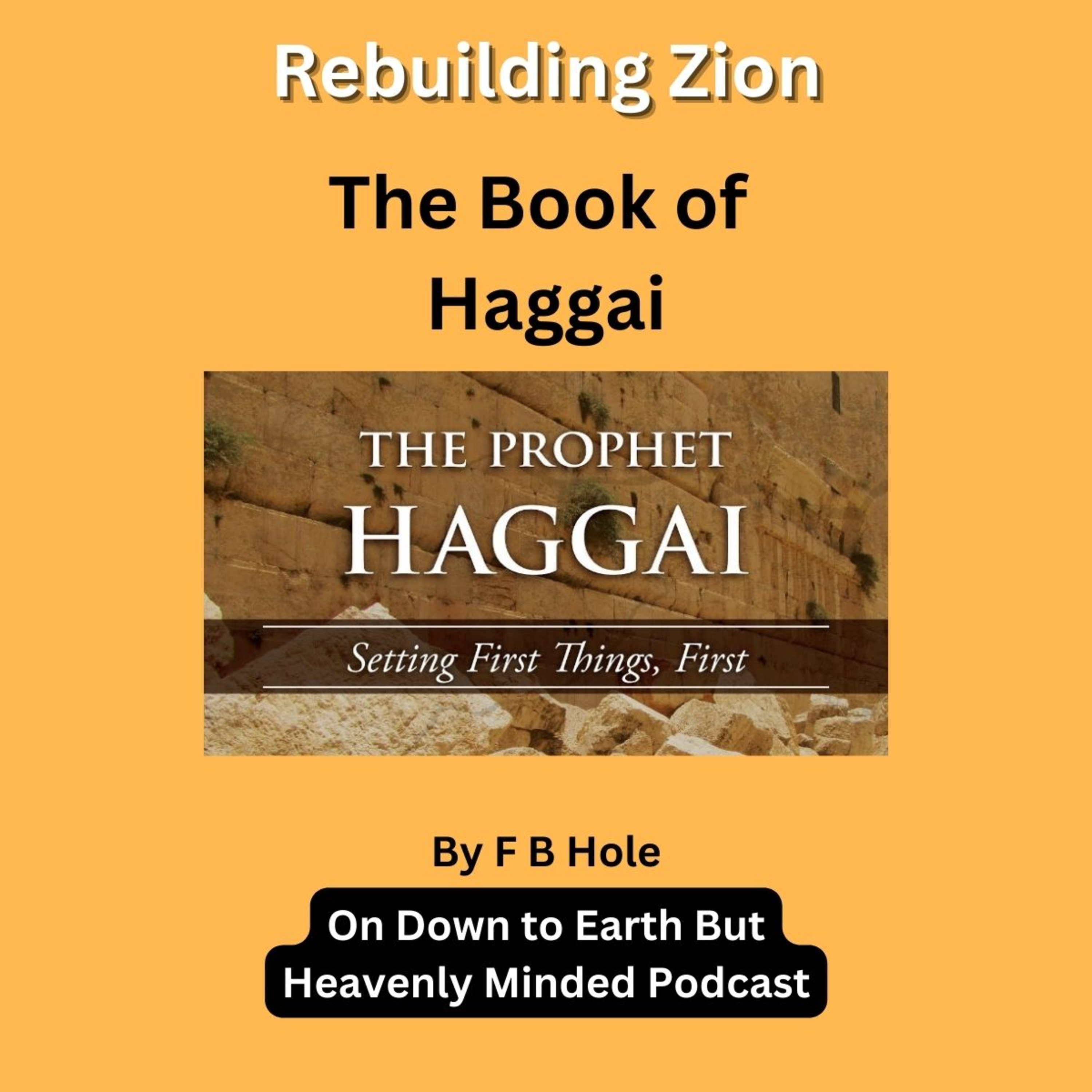Rebuilding Zion, Haggai, on Down to Earth But Heavenly Minded Podcast