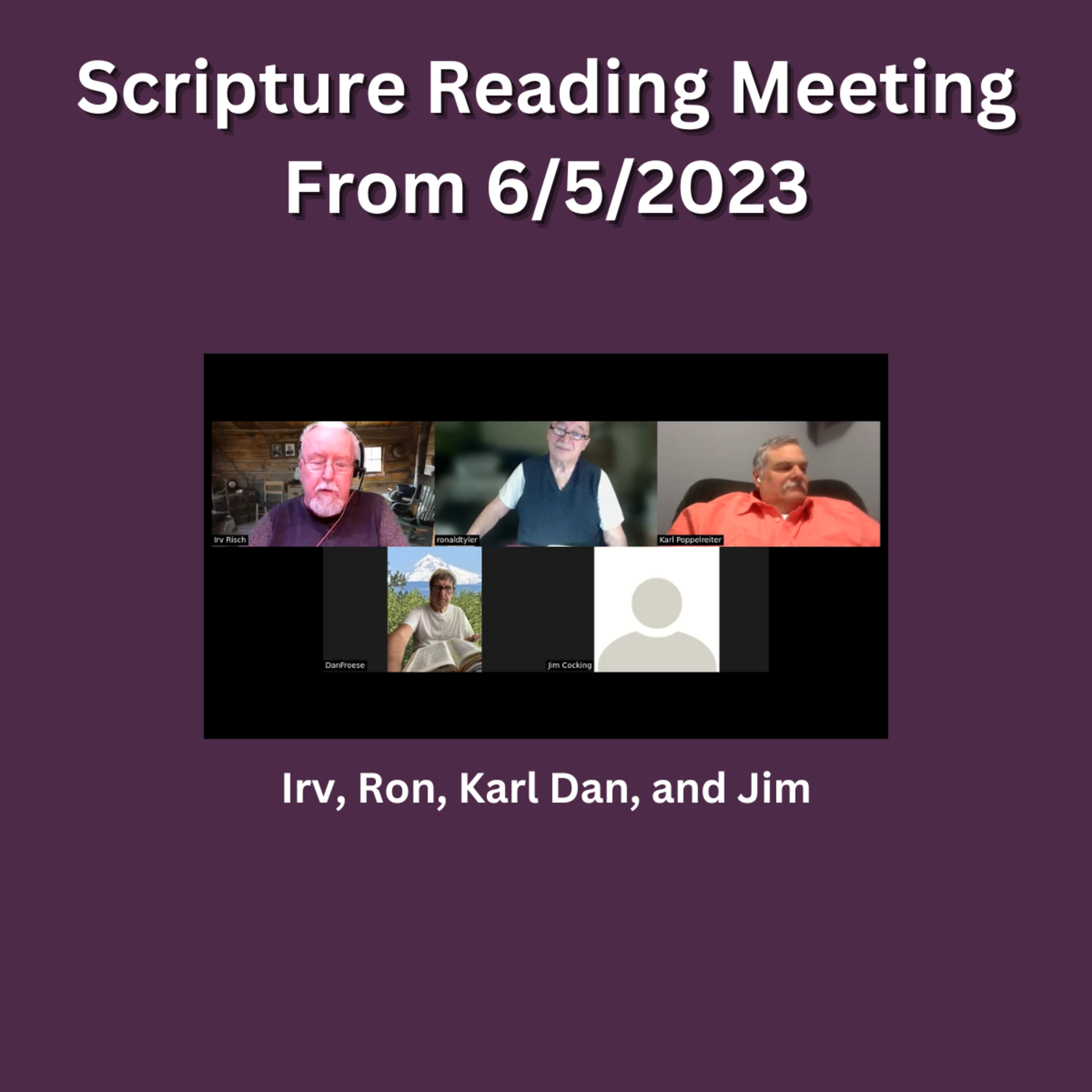 Scripture Reading Meeting 1 Corinthians 7 on 6/5/2023 episode artwork