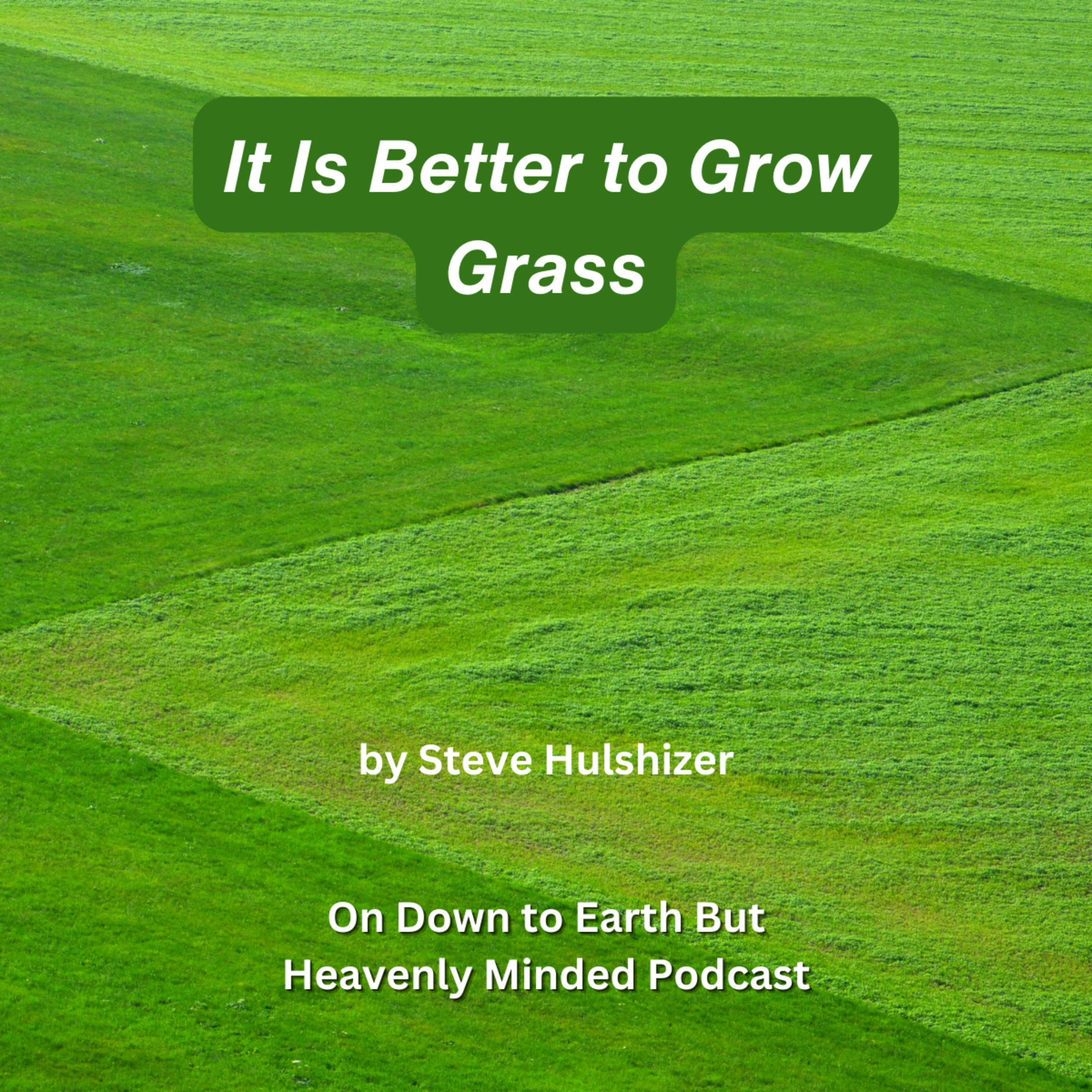 It Is Better to Grow Grass, By Steve Hulshizer, On Down to Earth But Heavenly Minded Podcast 