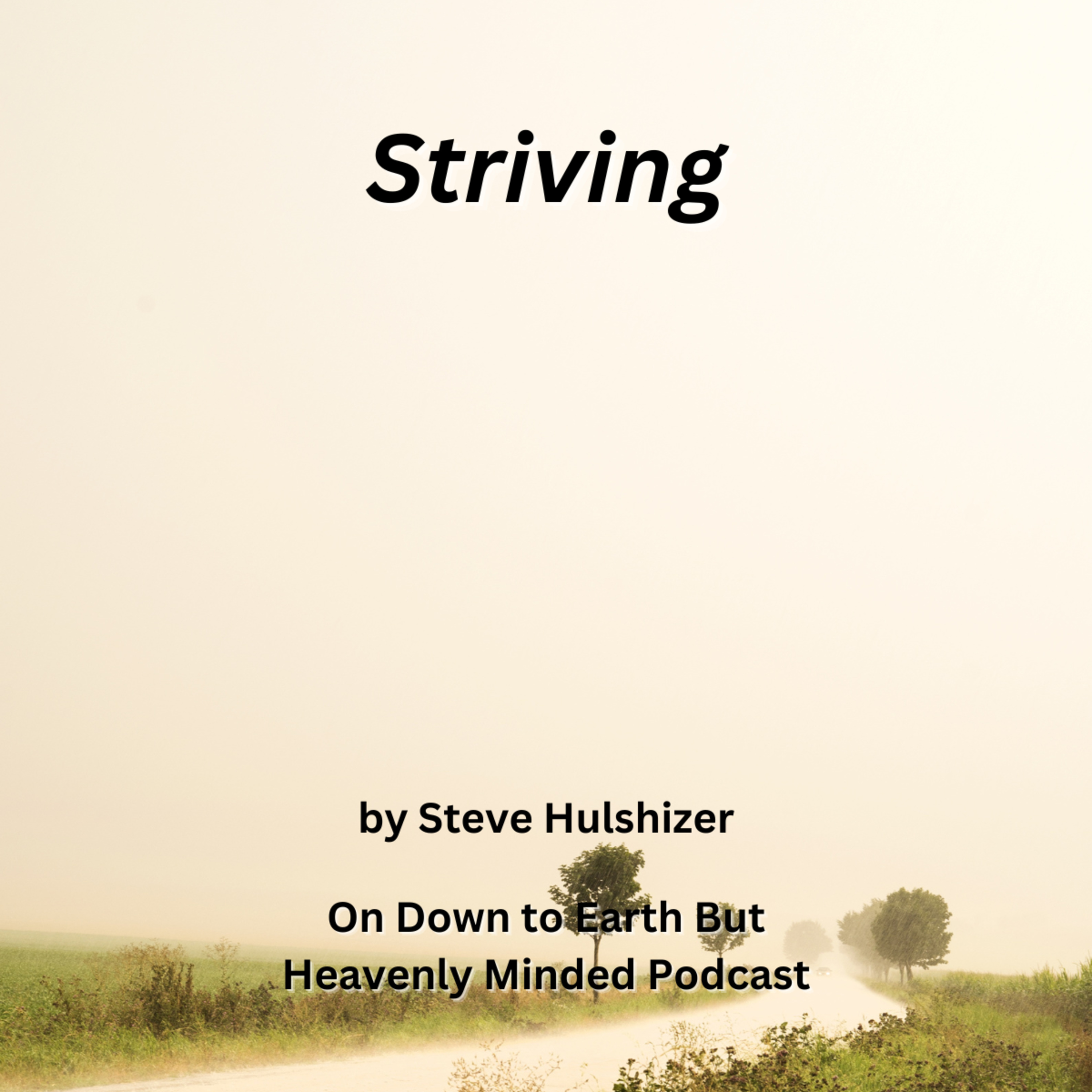 Striving, By Steve Hulshizer, On Down to Earth But Heavenly Minded Podcast episode artwork