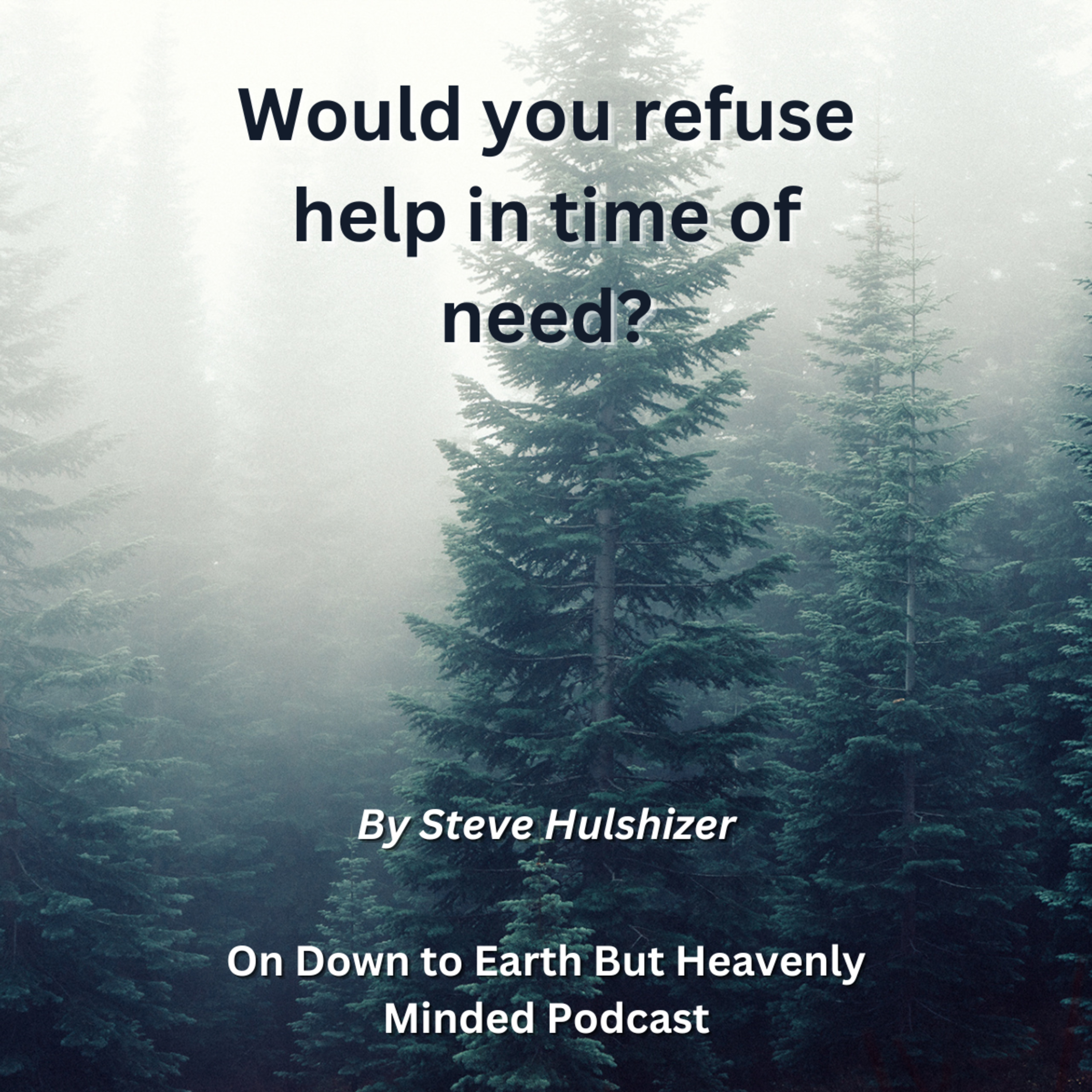 Would you refuse help in time of need? By Steve Hulshizer On Down to Earth But Heavenly Minded PC