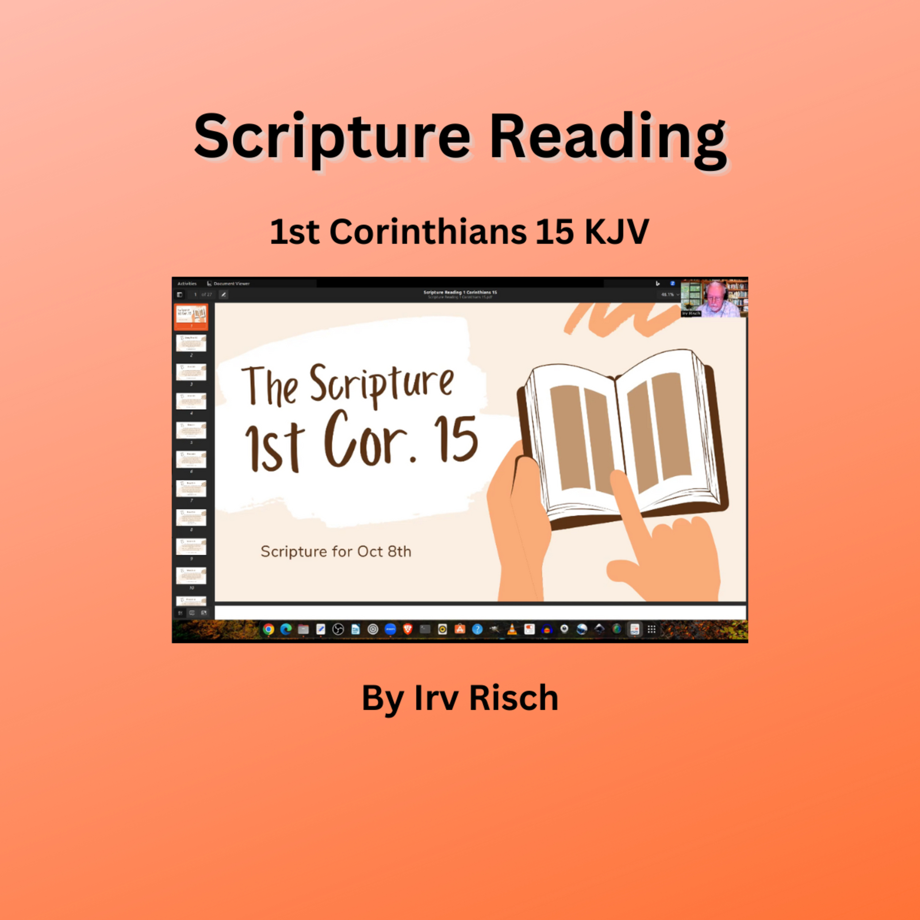 Scripture Reading 1 Corinthians 15 KJV, read by Irv Risch episode artwork