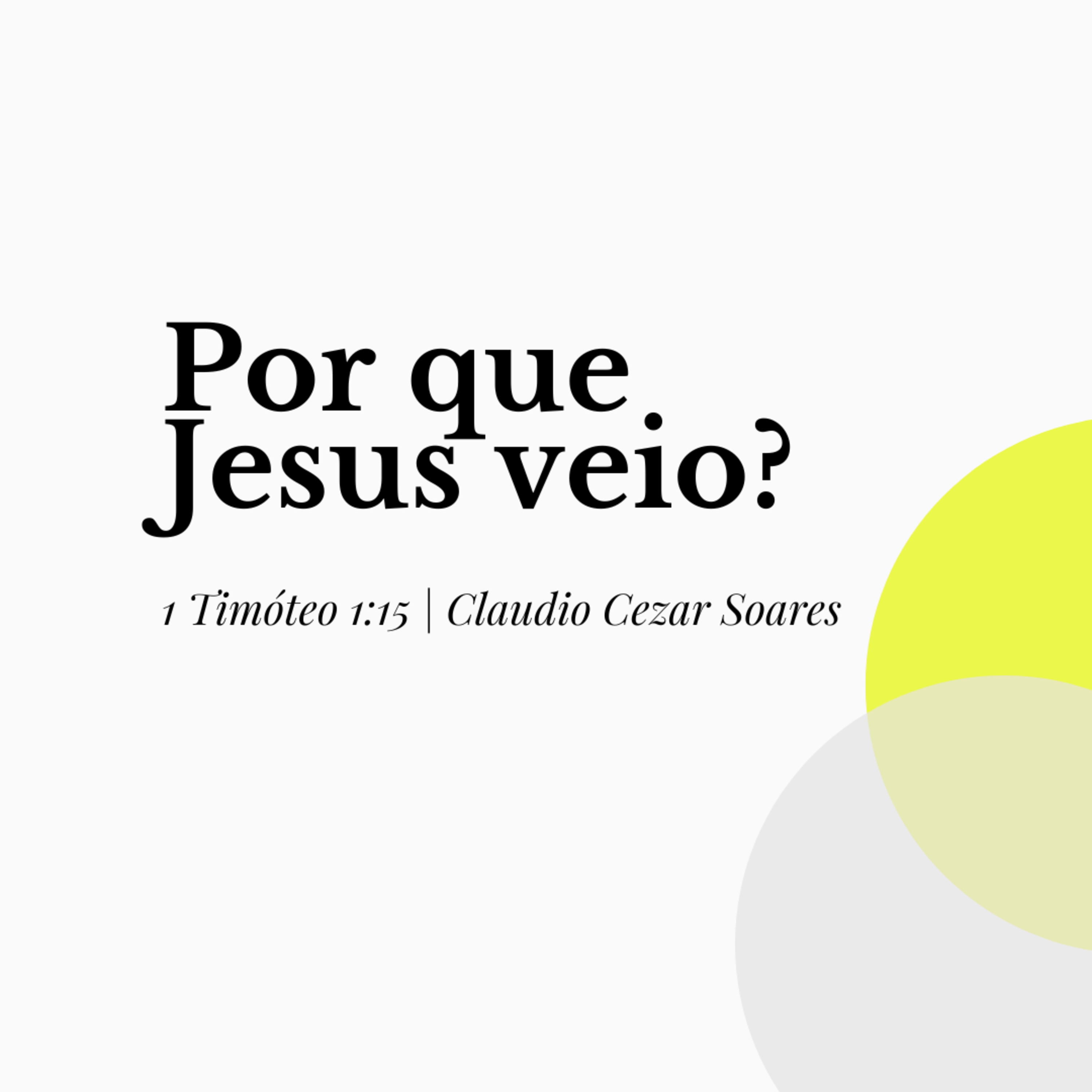 1 Timóteo 1.15 [18/06/23] Claudio Cezar Soares episode artwork