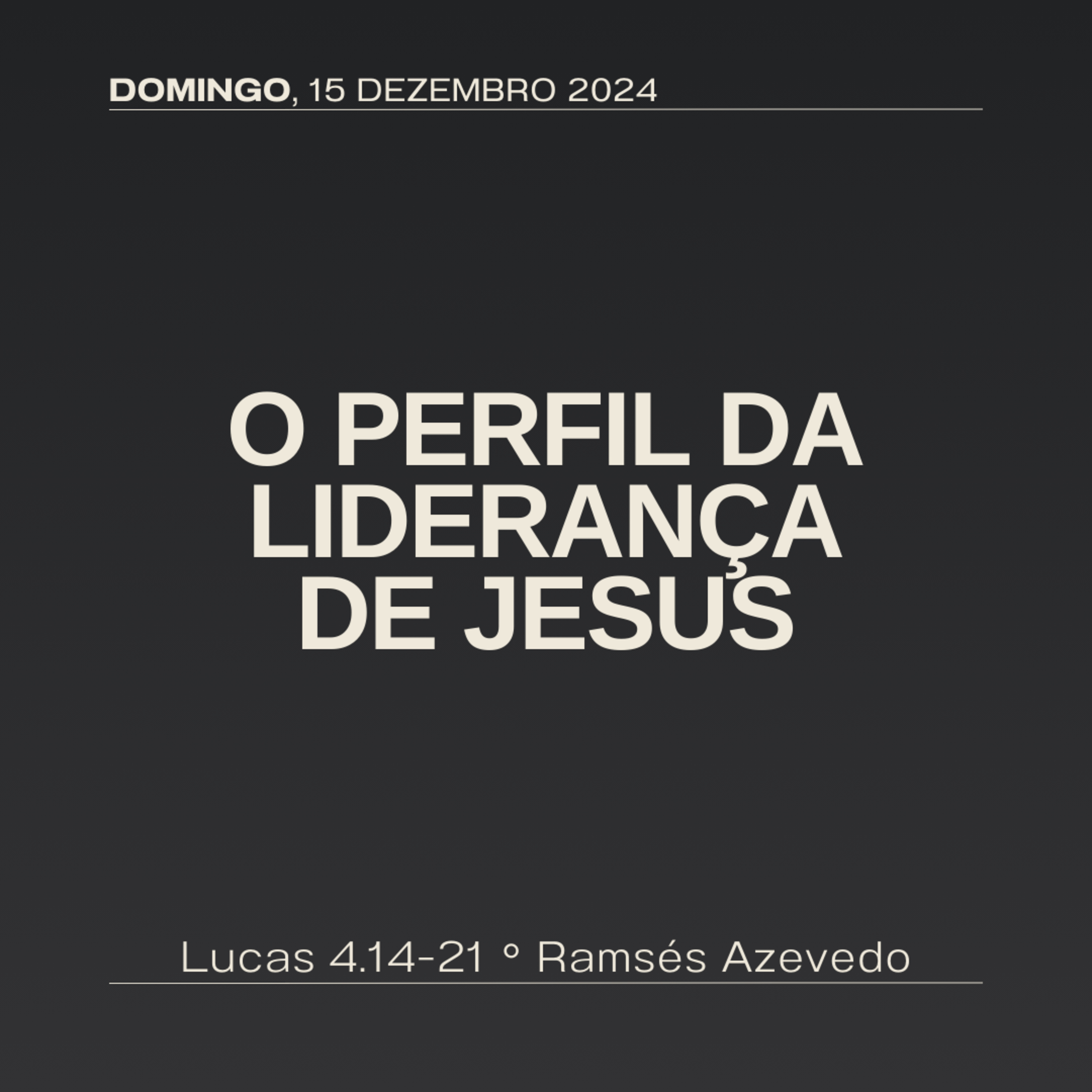 O perfil da liderança de Jesus | 1 Pedro 5.1-4, Lucas 4.14-21 | Ramsés Azevedo episode artwork