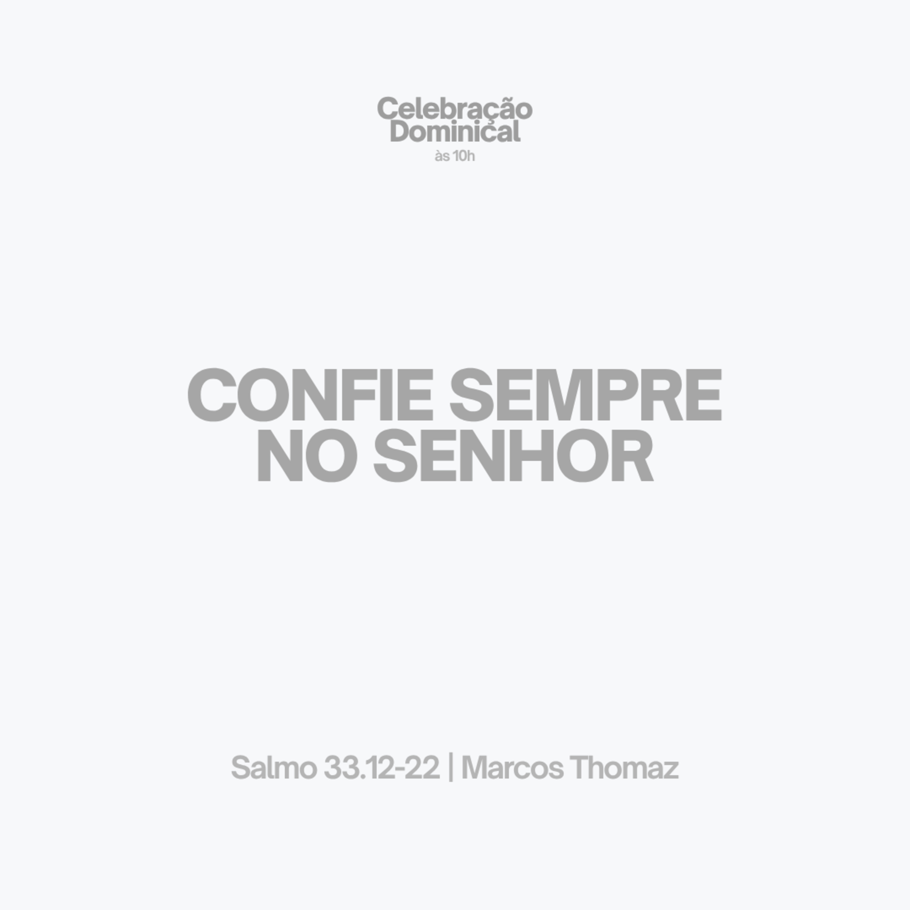 Confie sempre no Senhor | Salmo 33.12-22 | Marcos Thomaz episode artwork