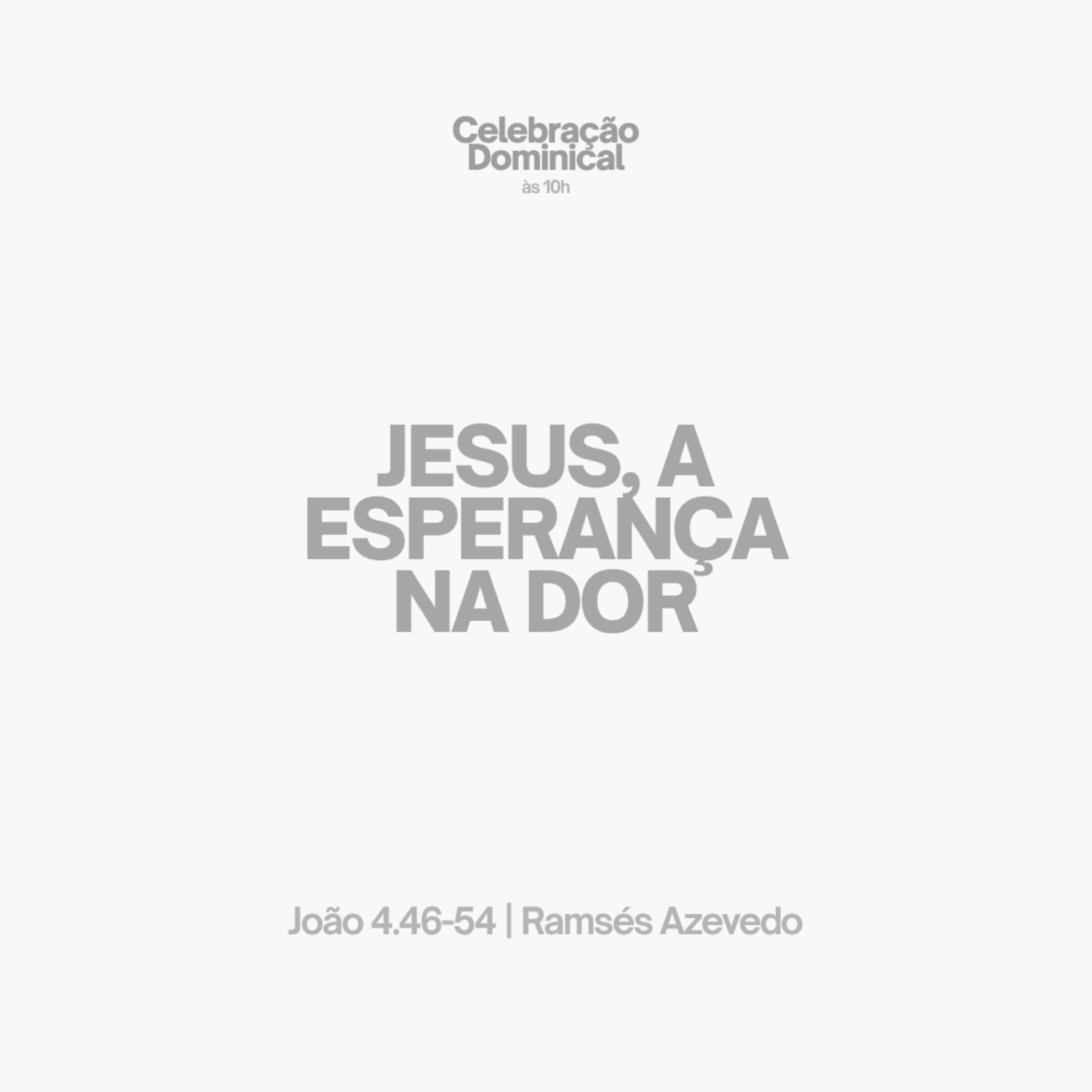 Jesus a esperança na dor | João 4.46-54 | Ramsés Azevedo episode artwork