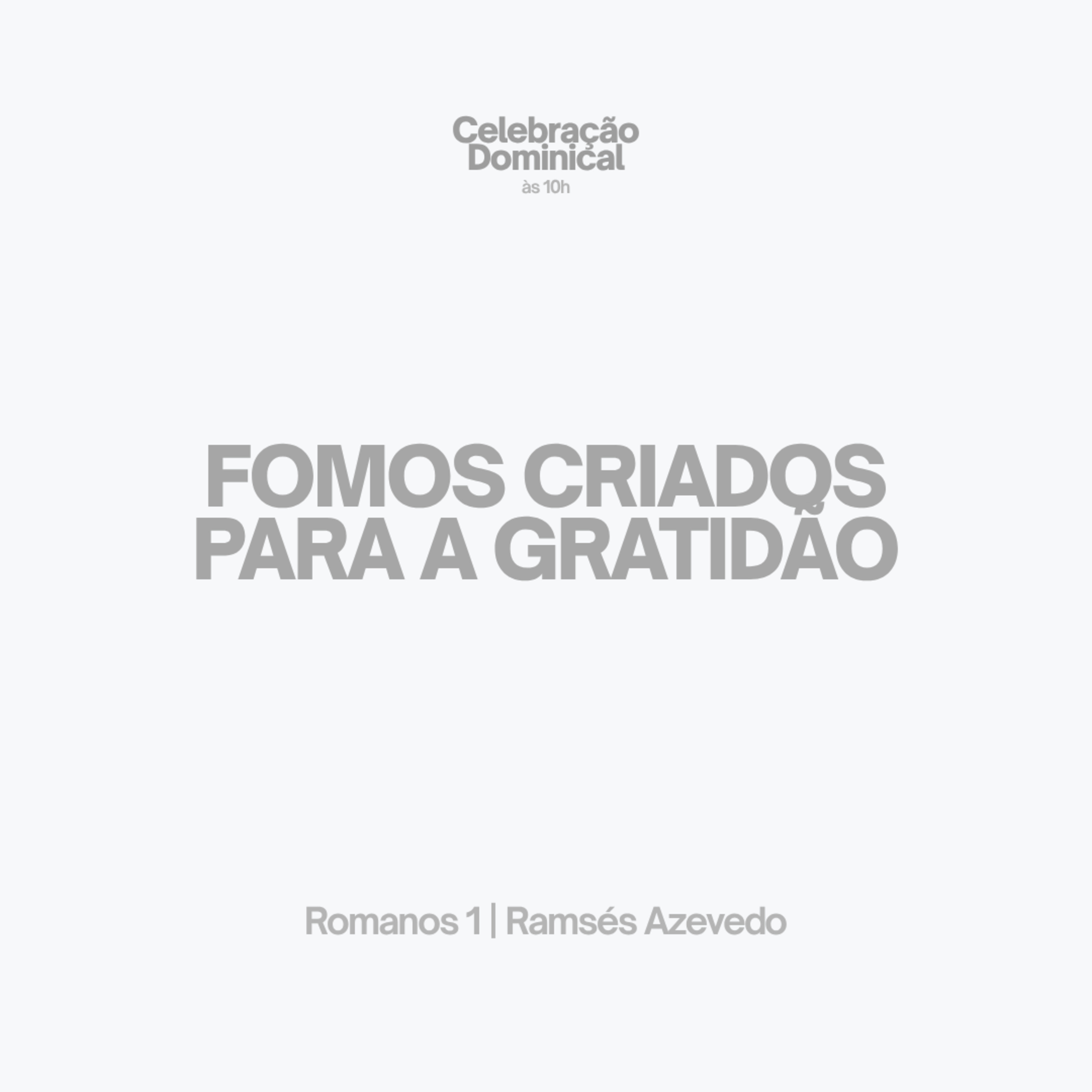 Fomos criados para a gratidão | Romanos 1 | Ramsés Azevedo episode artwork