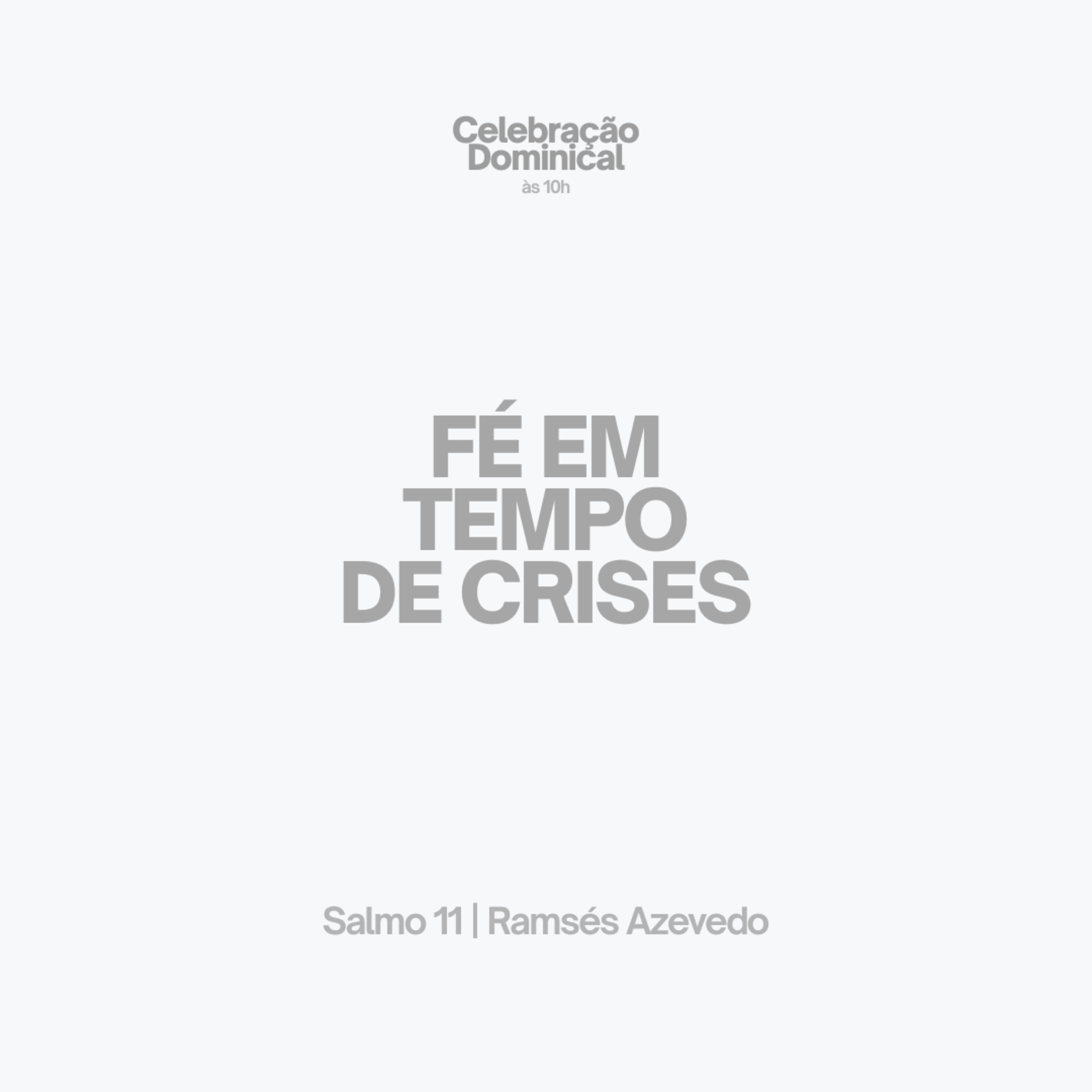 Fé em tempo de crises | Salmo 11 | Ramsés Azevedo episode artwork