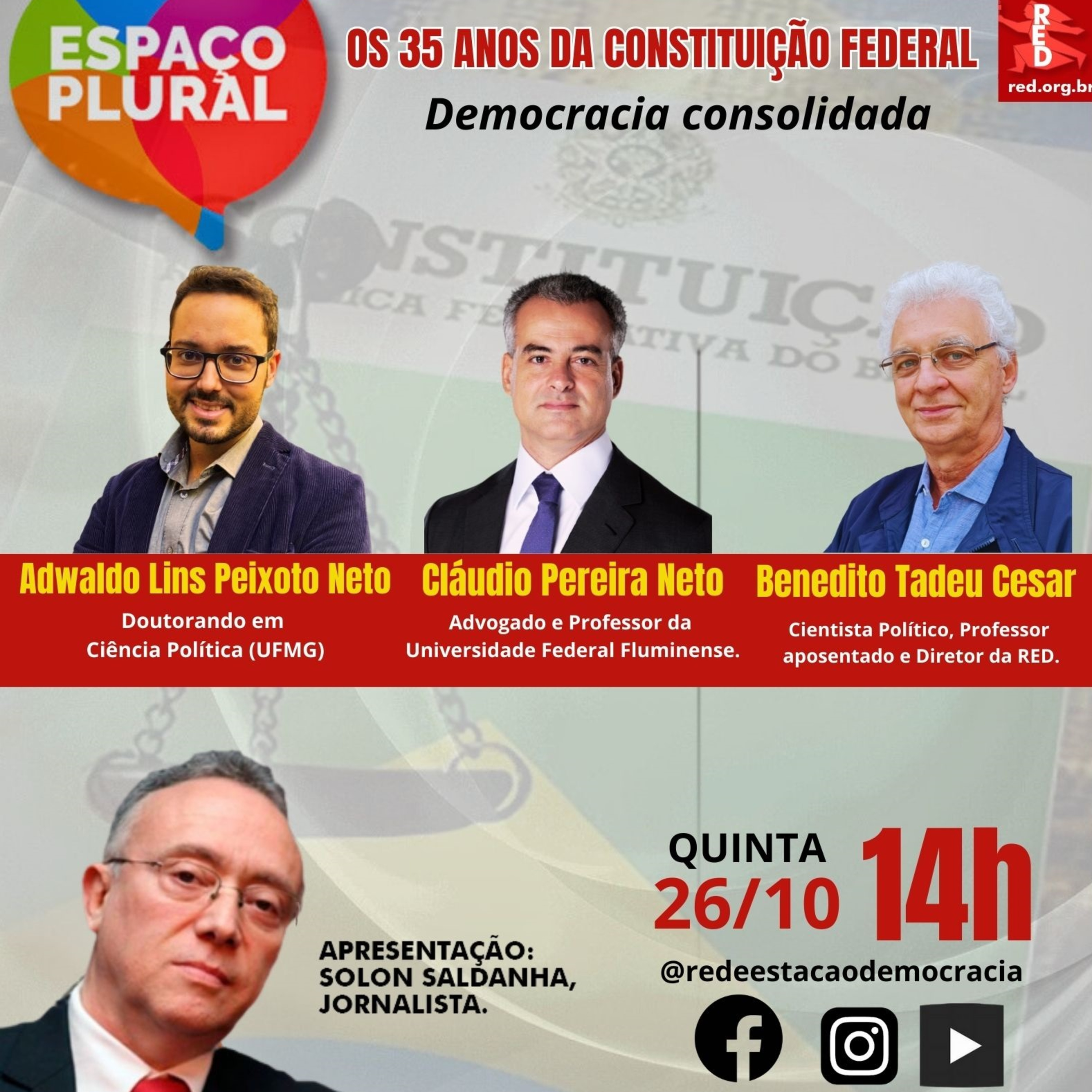 Espaço Plural, Debates e Entrevistas 27/10/2023 episode artwork