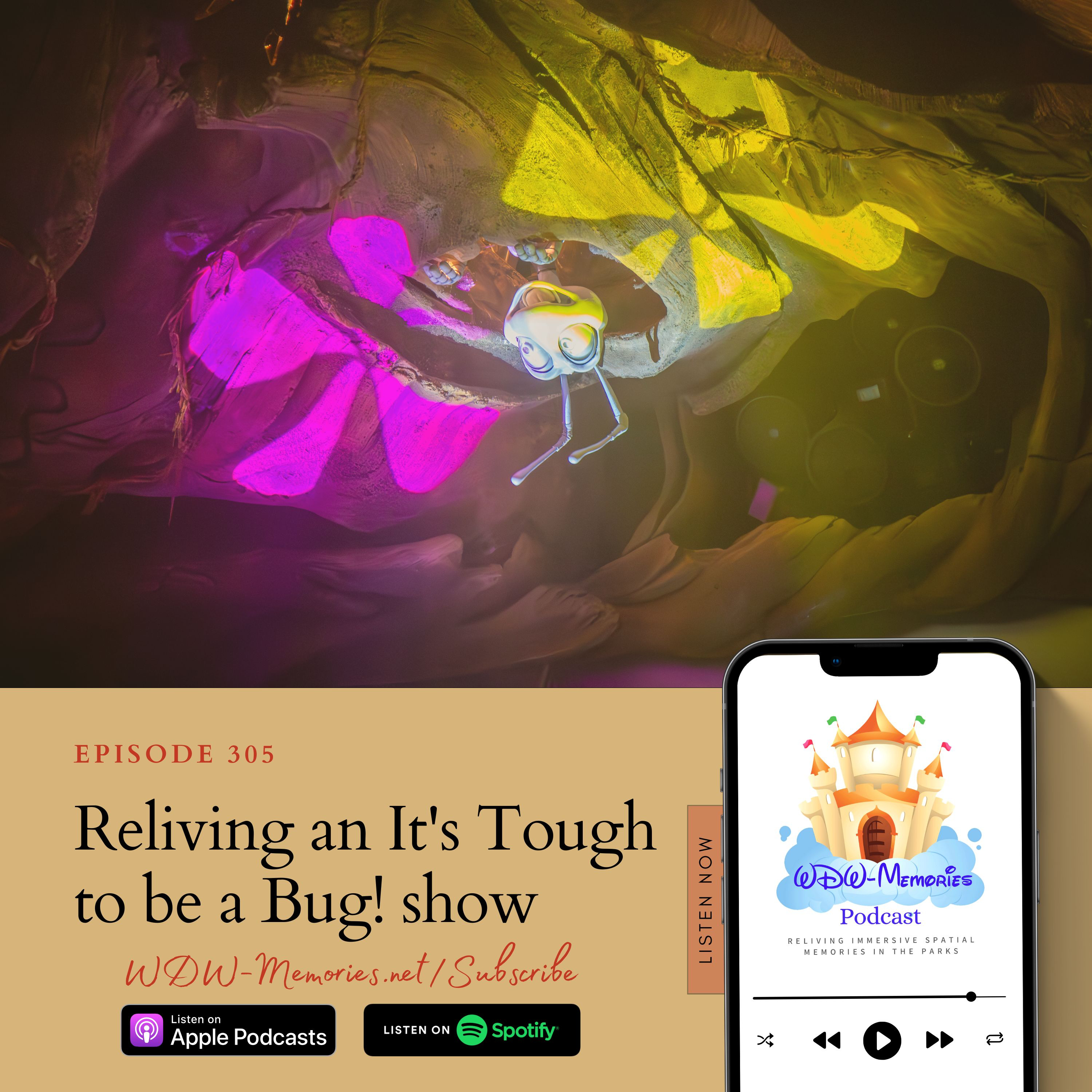 Reliving an It's Tough to be a Bug! show, in Walt Disney World's: Disney's Animal Kingdom