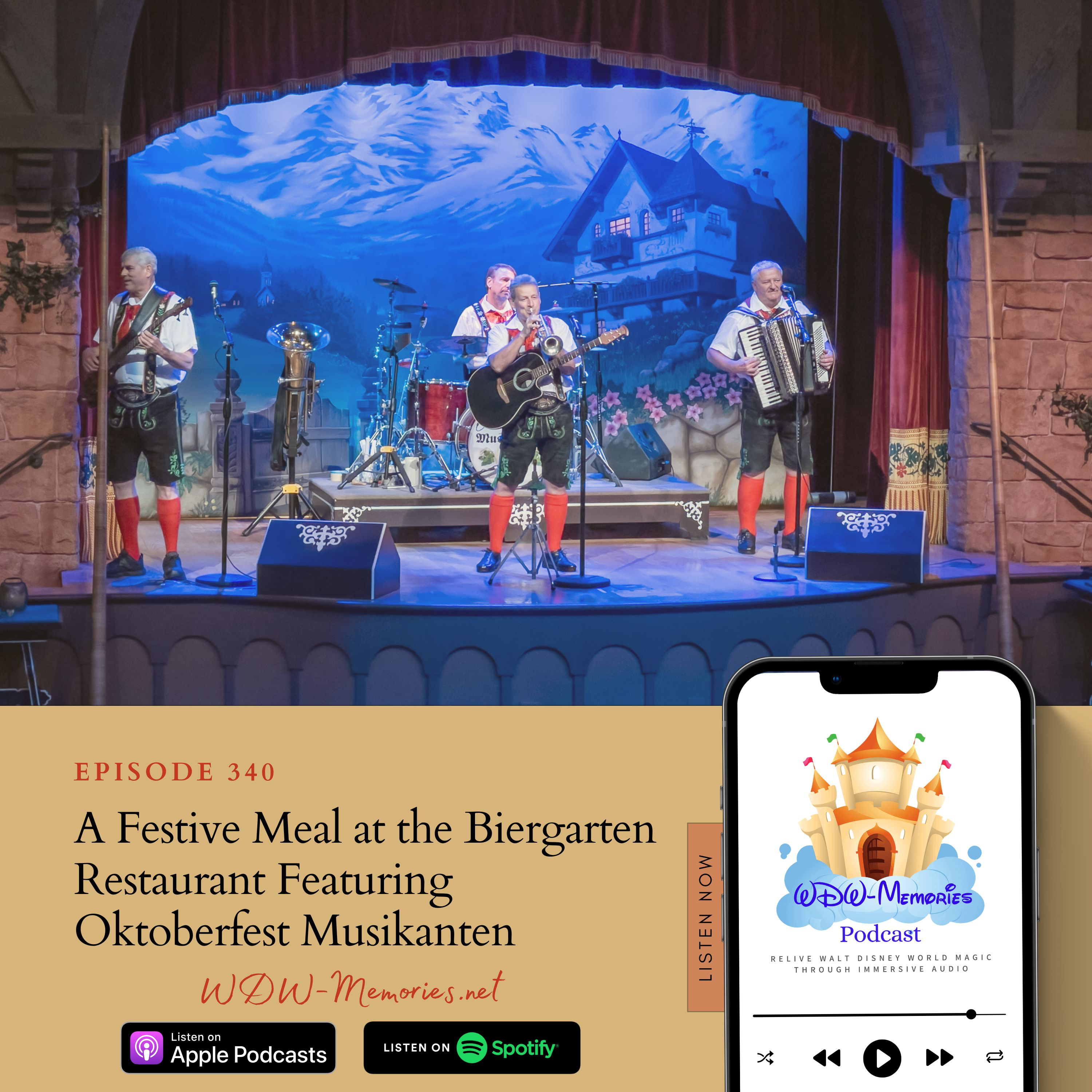 A Festive Meal at the Biergarten Restaurant Featuring Oktoberfest Musikanten (Epcot Binaural Audio)