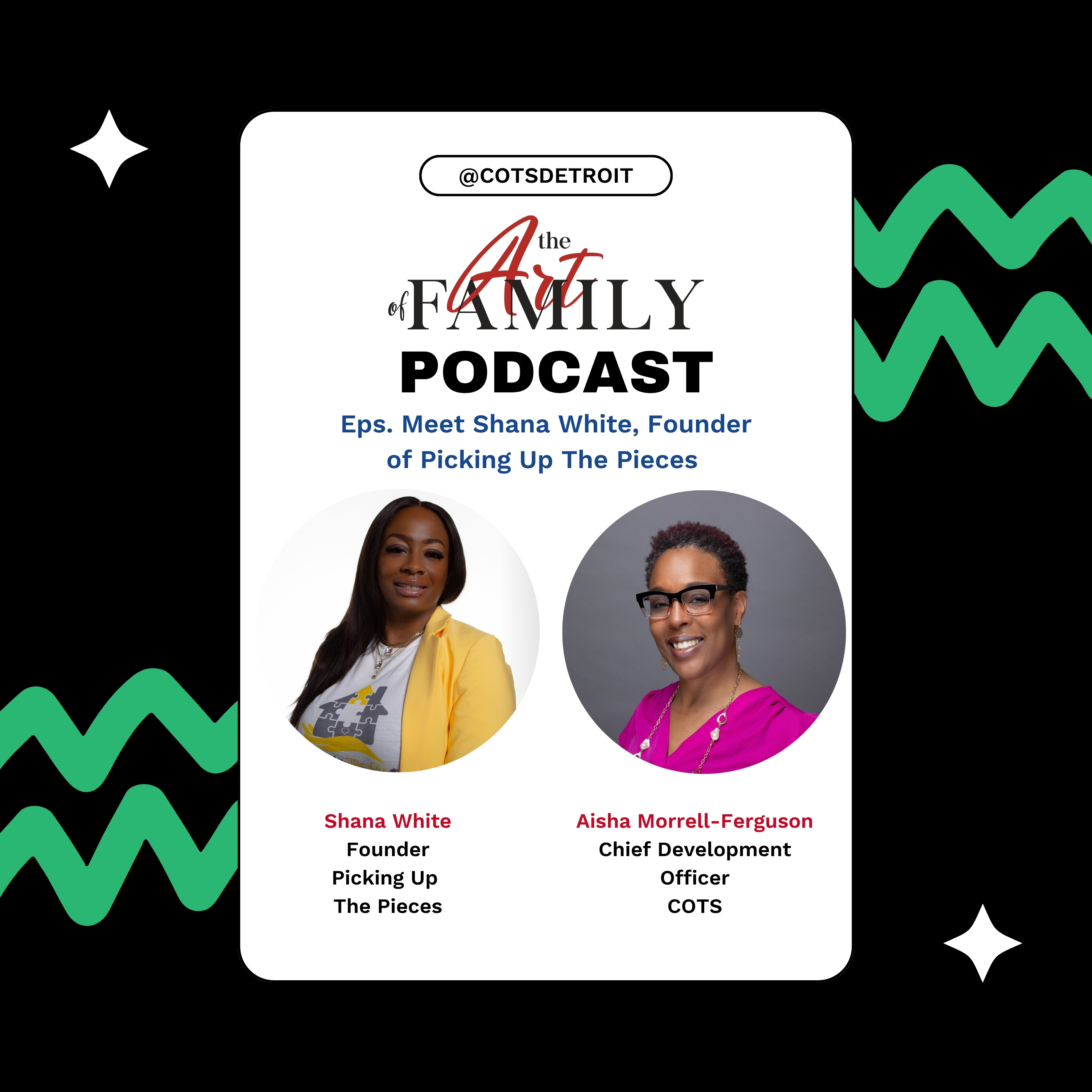 Meet Shana White From Picking Up The Pieces — COTS: The Art of Family Podcast episode artwork