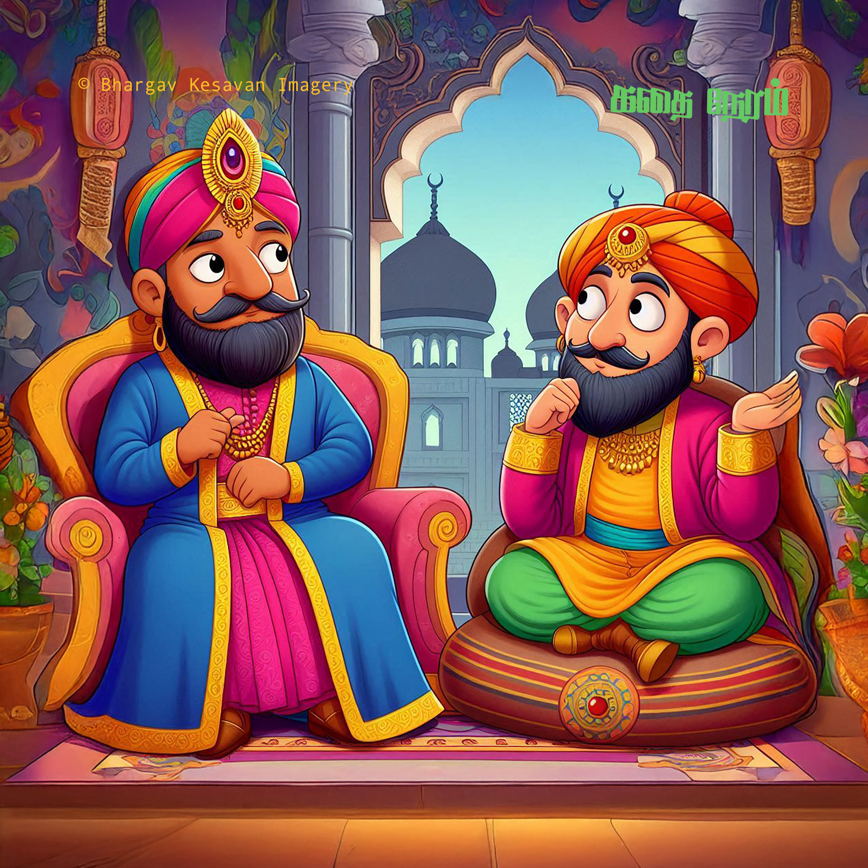 30 Mins Non-Stop Akbar Birbal Stories! 5 Witty Tales in Tamil Compilation