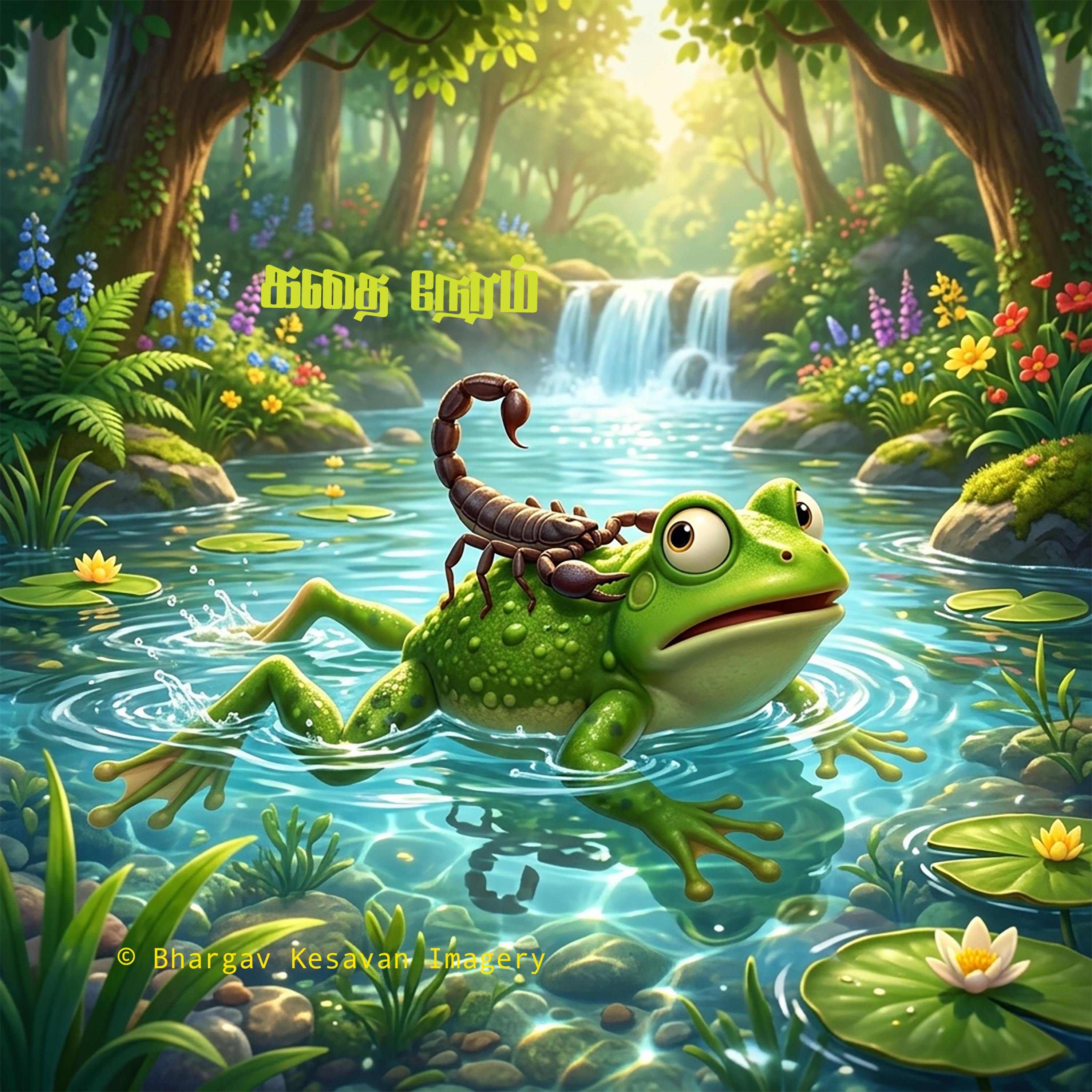 767 | 47 - தேளும் தவளையும் | ஈசாப் நீதிக்கதைகள்