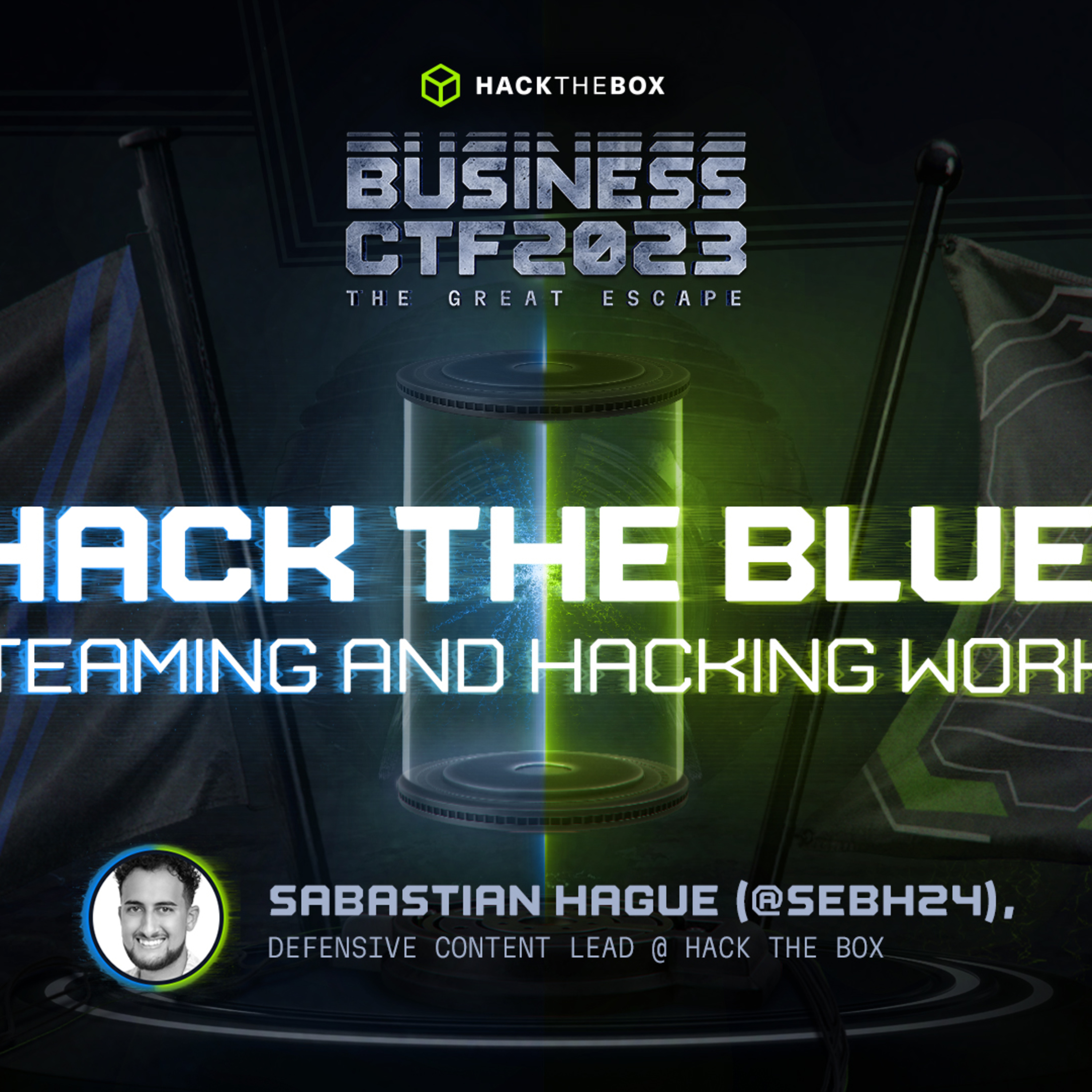 cover of episode Business CTF 2023 - Hacking Blue: Blue Teaming & Hacking Workshop by sebh24