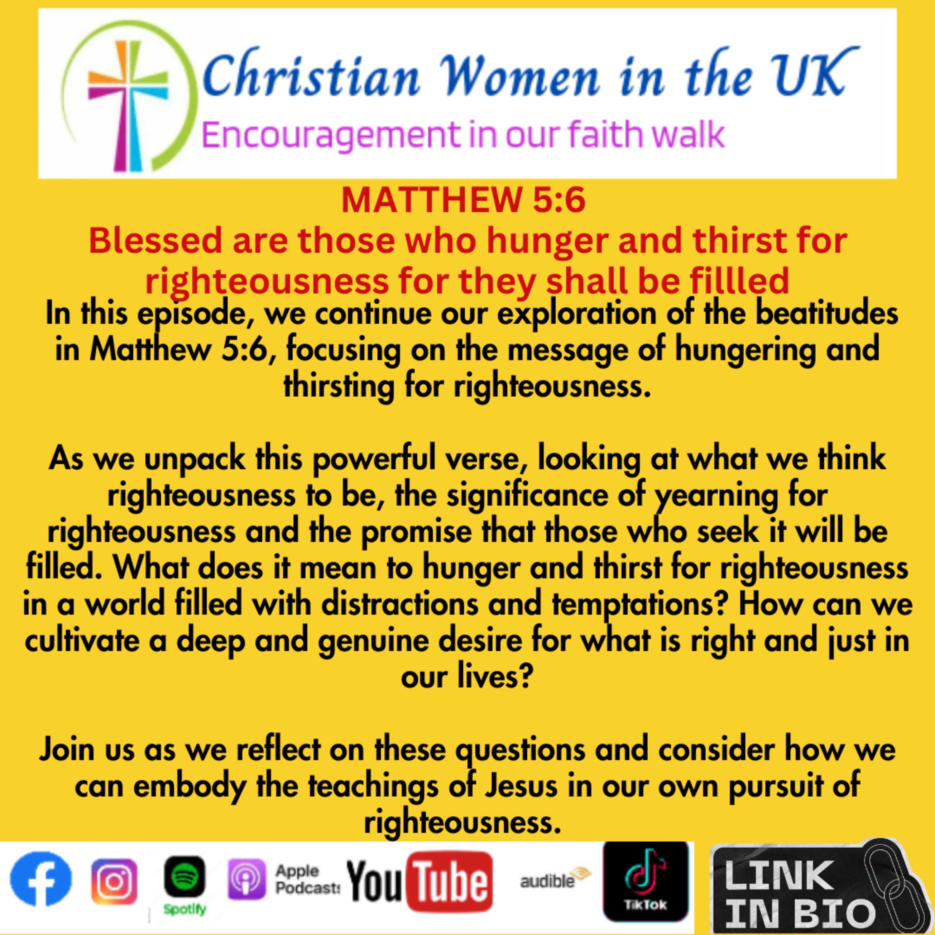 Beatitudes: Blessed are those who hunger and thirst for righteousness episode artwork