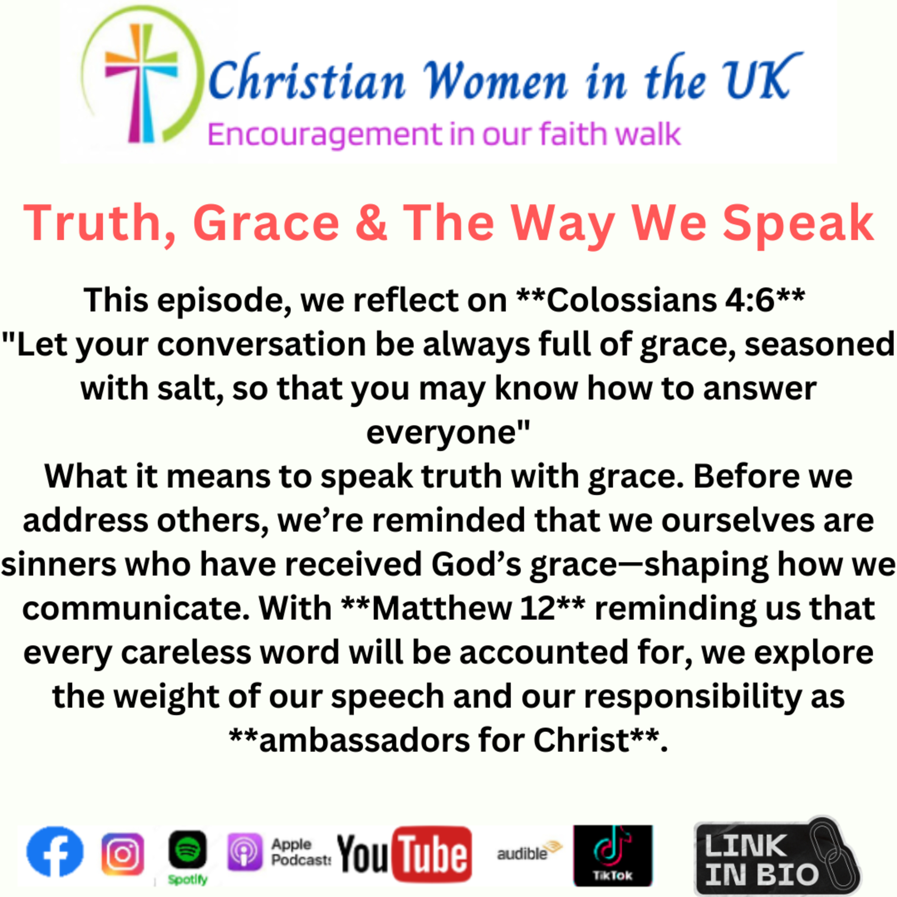Truth, Grace &The Way We Speak