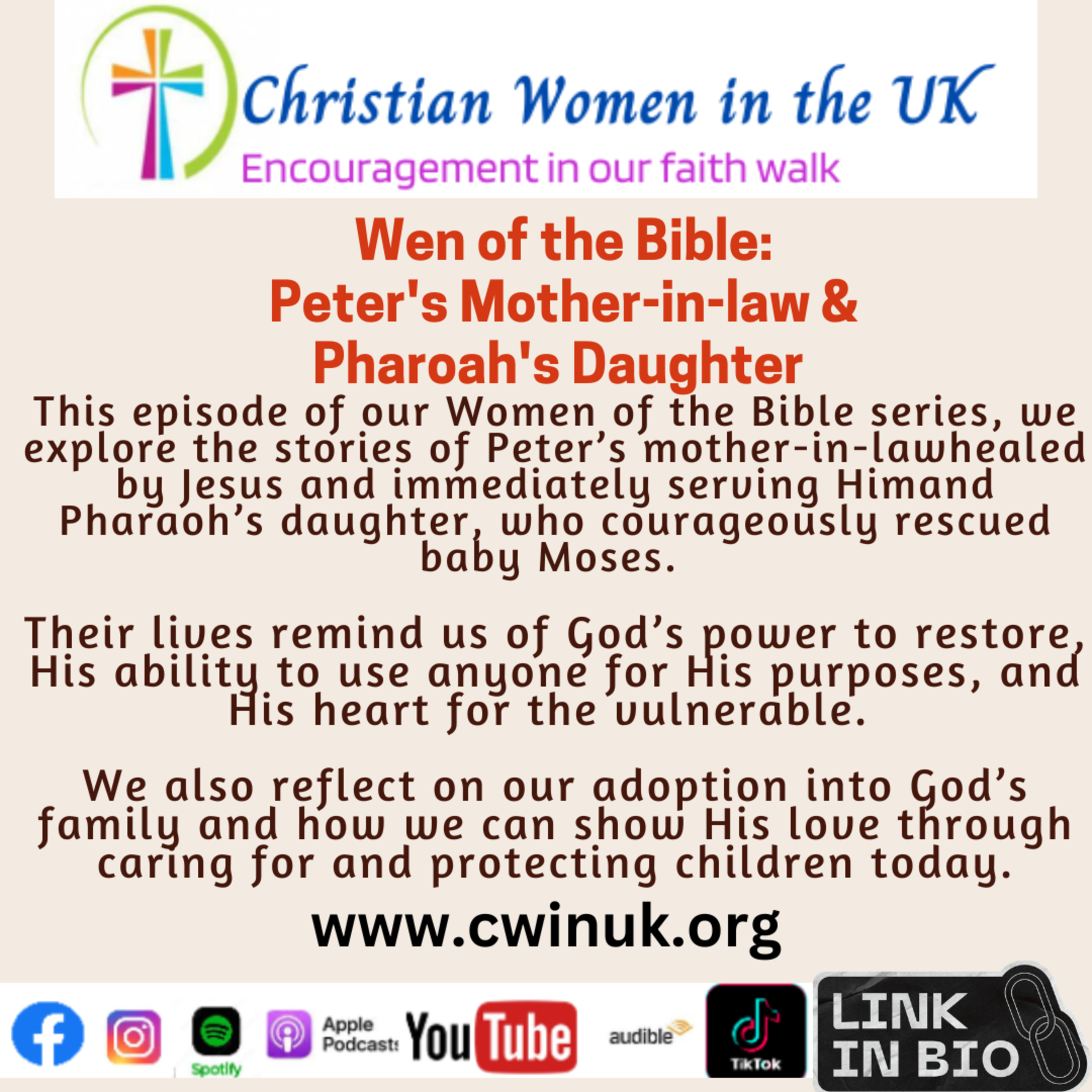Women of the Bible: Peter's Mother-in-law & Pharaoh's Daughter