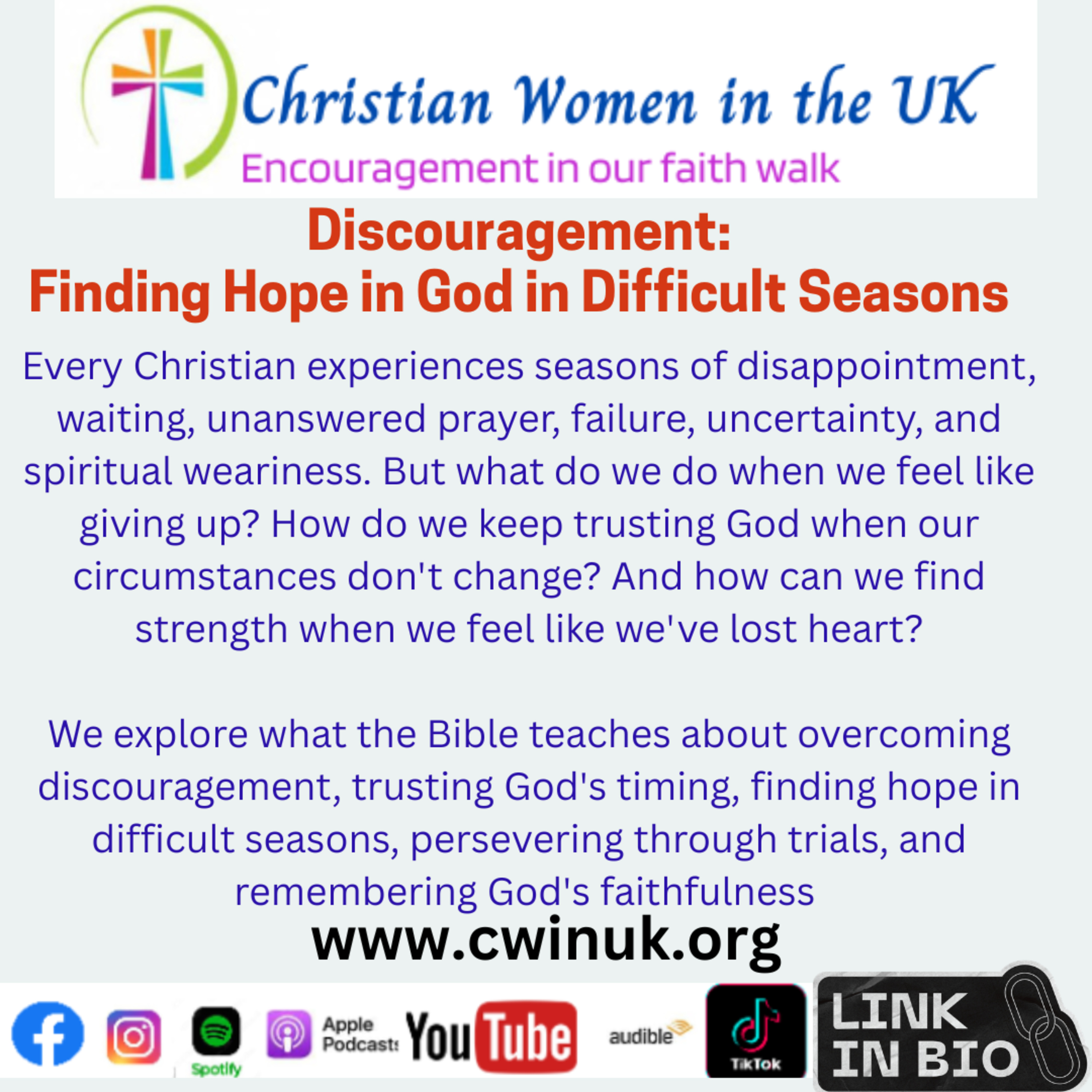 Discouragement: Finding Hope in God in Difficult Seasons  episode artwork