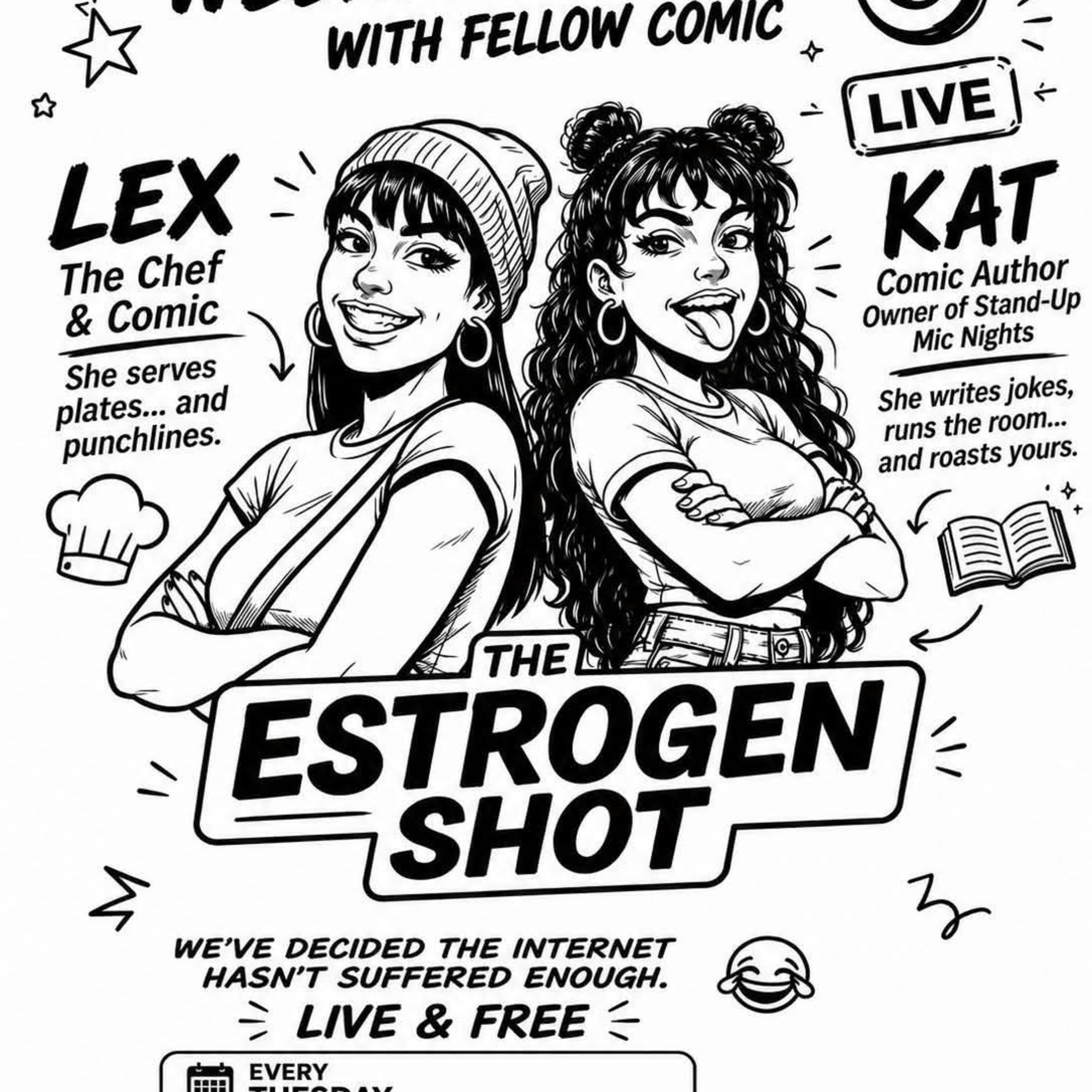 Live With CDP Talk Show, Guests: Alexis (Lex) Conley and Kat Geltch, Stand-up comedians, Season #14, Episode #23, July 21st, 2026  episode artwork