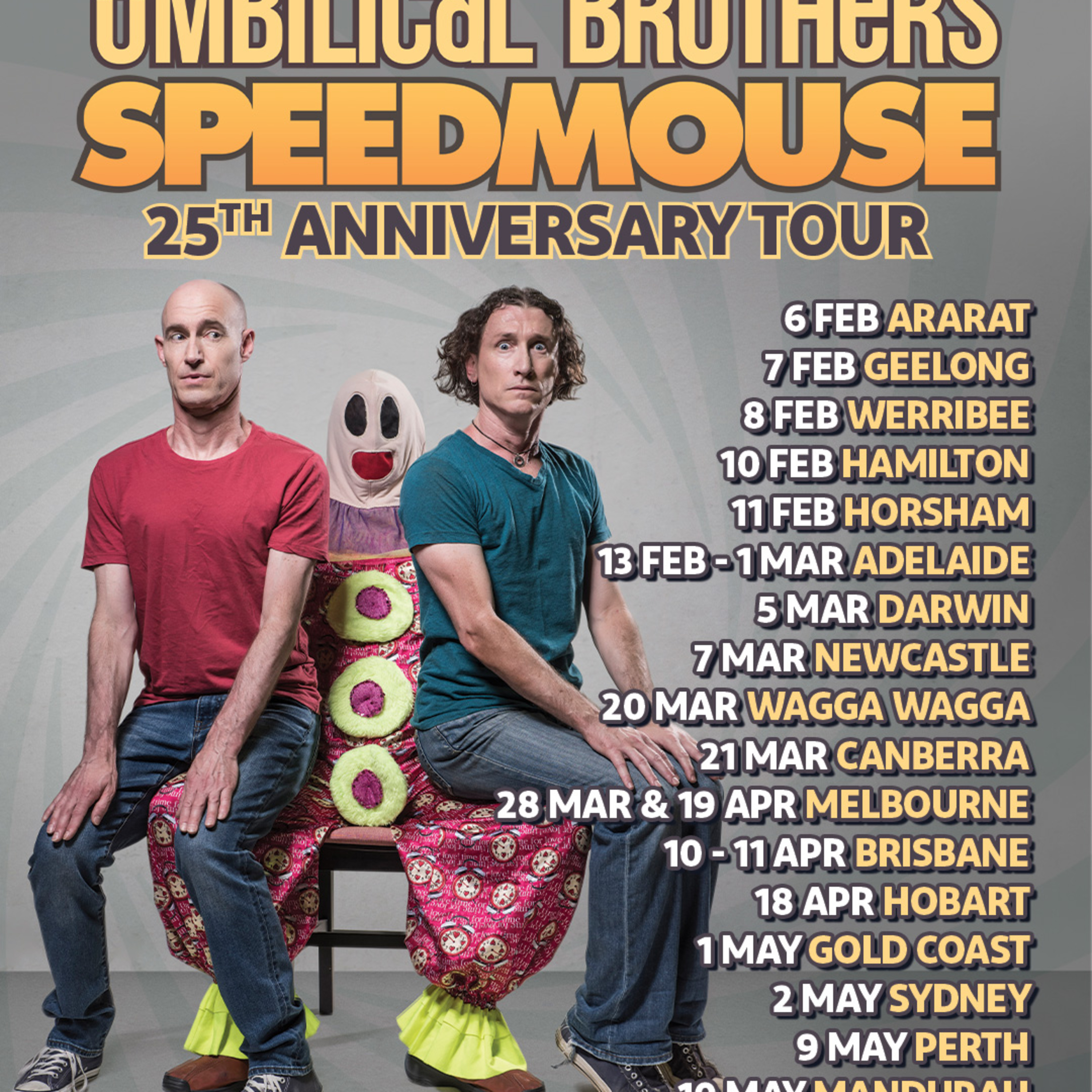 Umbilical Brothers - Speedmouse 25th anniversary episode artwork