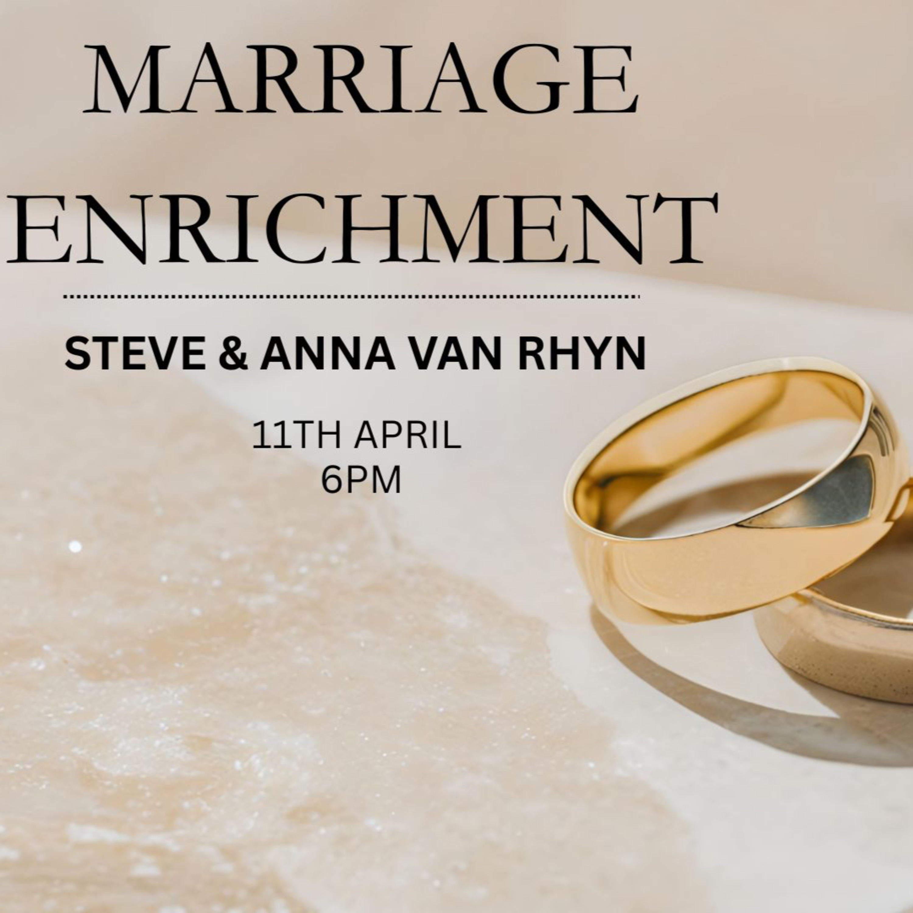 Marriage Enrichment Evening - Steve and Anna Van Rhys