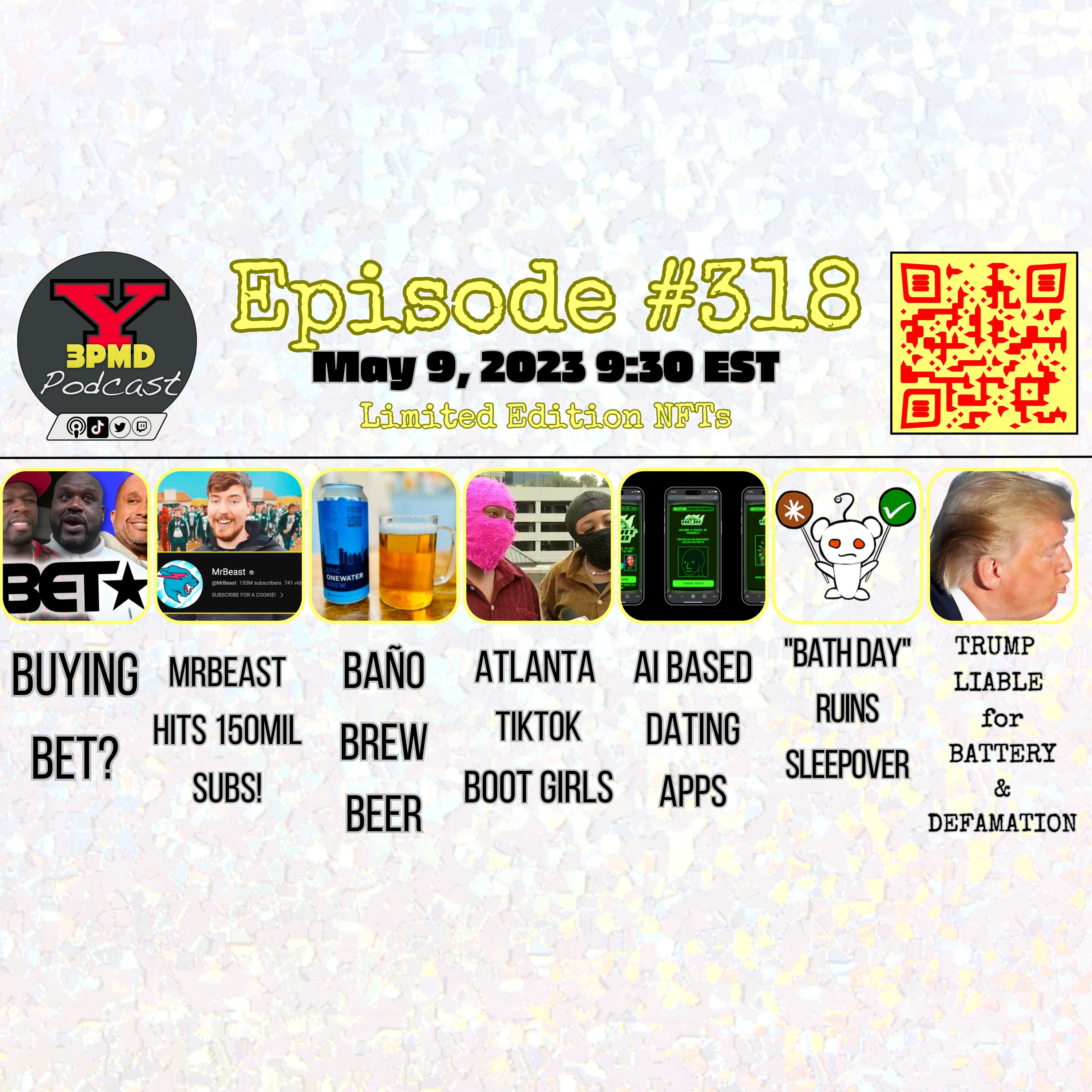 Today's News: George Santos Charged, Trump Liable, MrBeast, Baño Brew, AI Dating BootGirls, AITA episode artwork