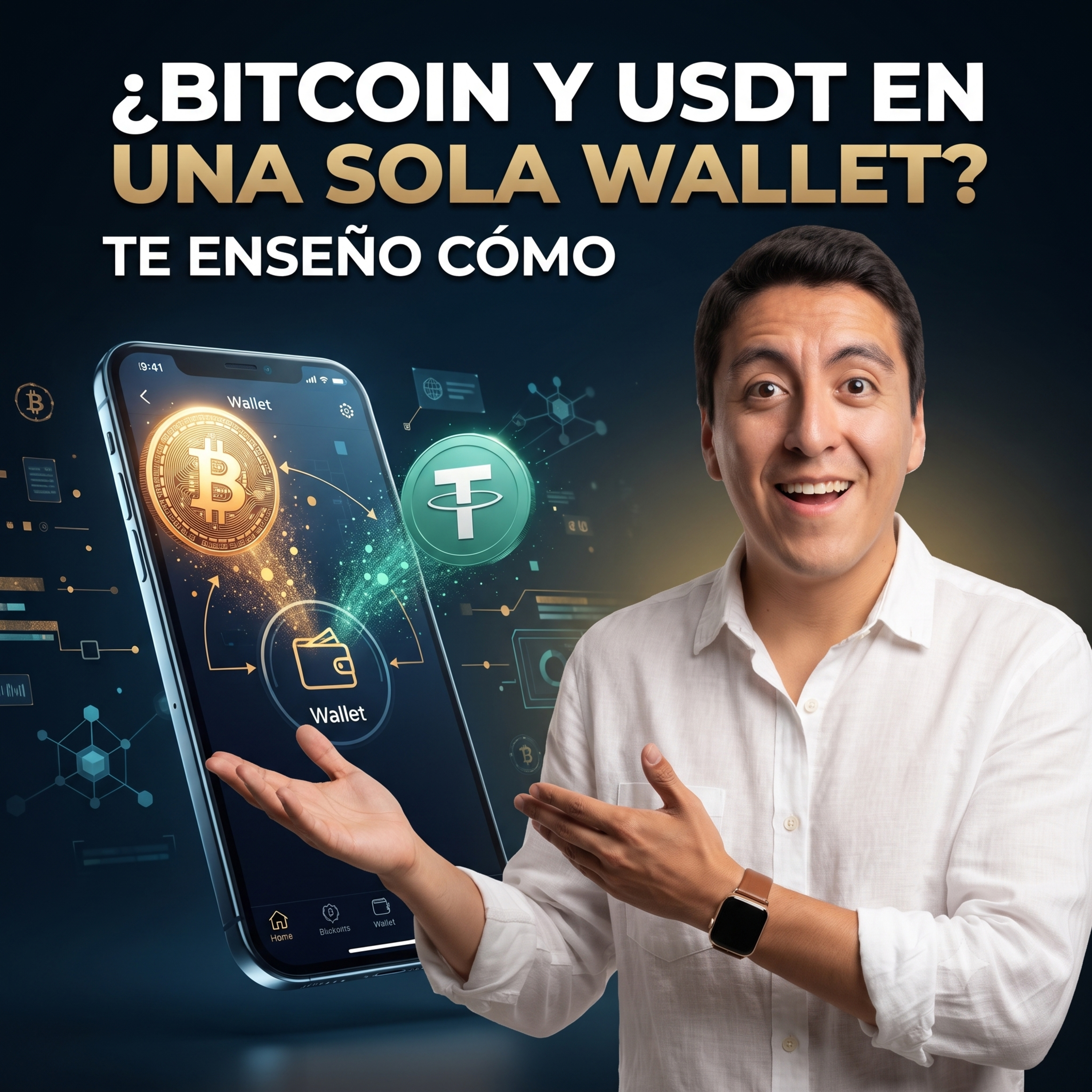 187. ¿Cómo recibir Bitcoin y USDT en la billetera Tether Wallet?