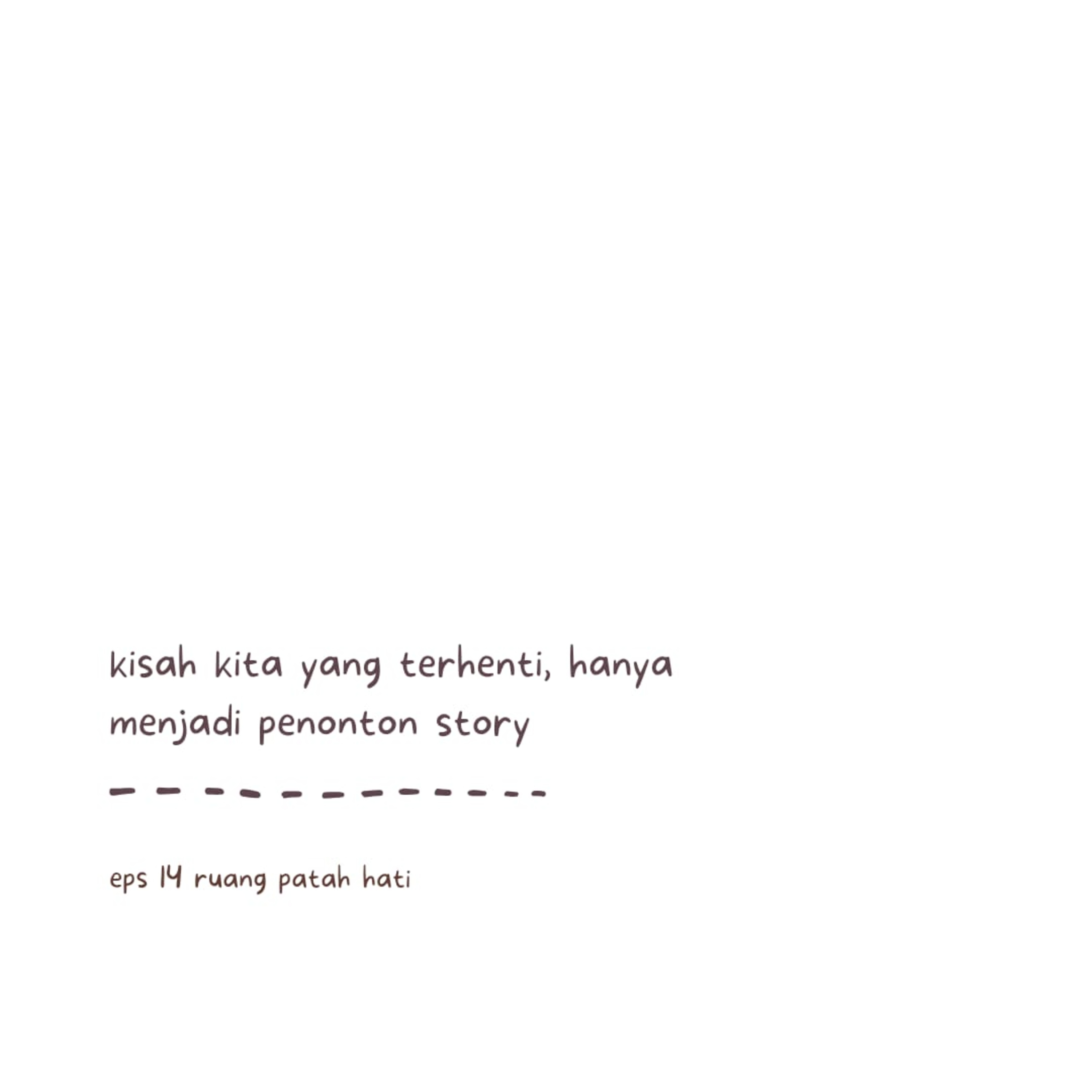 eps 14 ruang patah hati: kisah kita terhenti, hanya menjadi penonton story