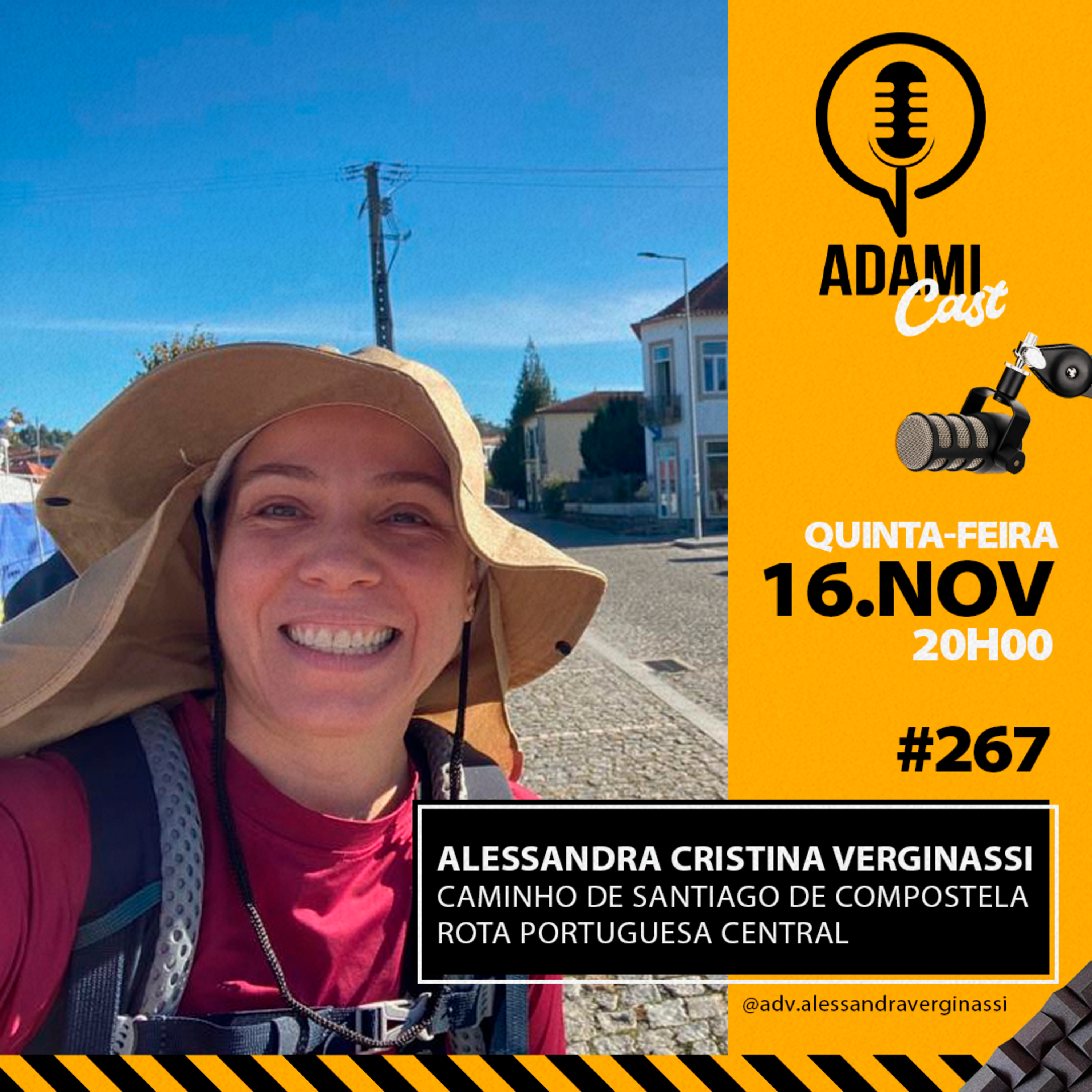 #266 - Alessandra Cristina Verginassi - Caminho de Santiago de Compostela - Rota Portuguesa Central - AdamiCast episode artwork