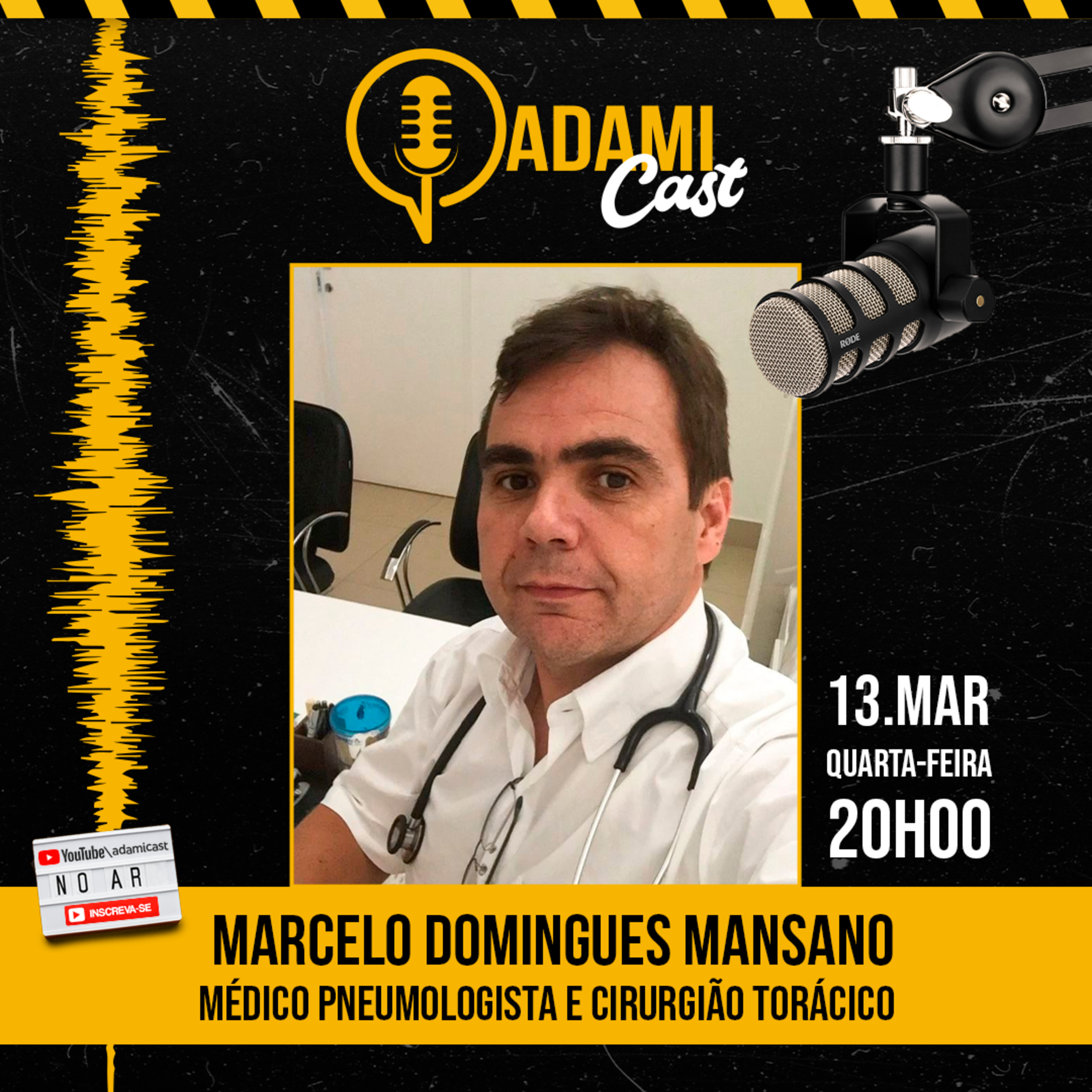 #294 - Marcelo Domingues Mansano - Médico Pneumologista e Cirurgião Torácico - AdamiCast episode artwork